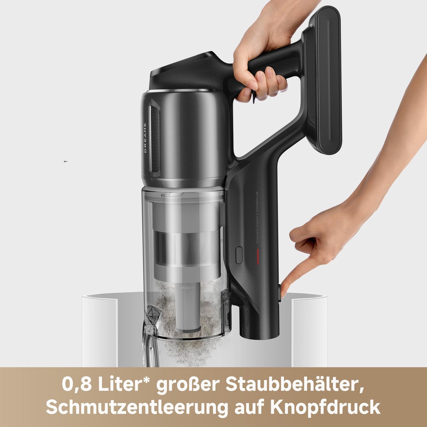 dreame Z10 cordless stick vacuum cleaner, 24,000PA / 210AW, 90min runtime, H14-HEPA, 99.99%, dust visibility tech, tangle-free for all floors, auto detection & suction power adjustment - VZV11A