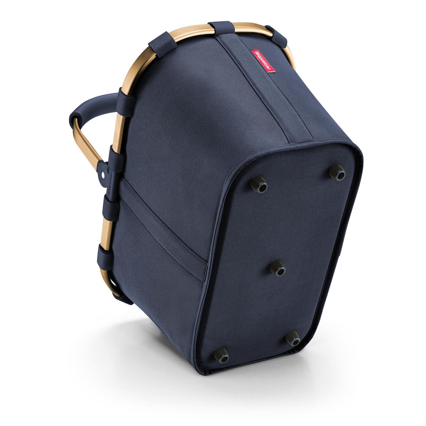 Reisenthel carrybag midnight gold – Stable shopping basket with plenty of storage space and practical inner pocket – Elegant and water-repellent design - BK4126