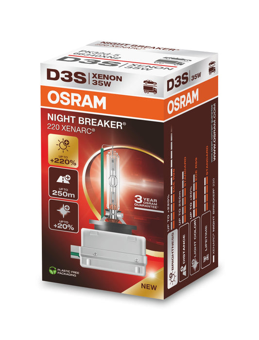 Osram D3S 35W XENARC® NIGHT BREAKER® LASER +220% 3 year guarantee* 1 pc - 66340XN2