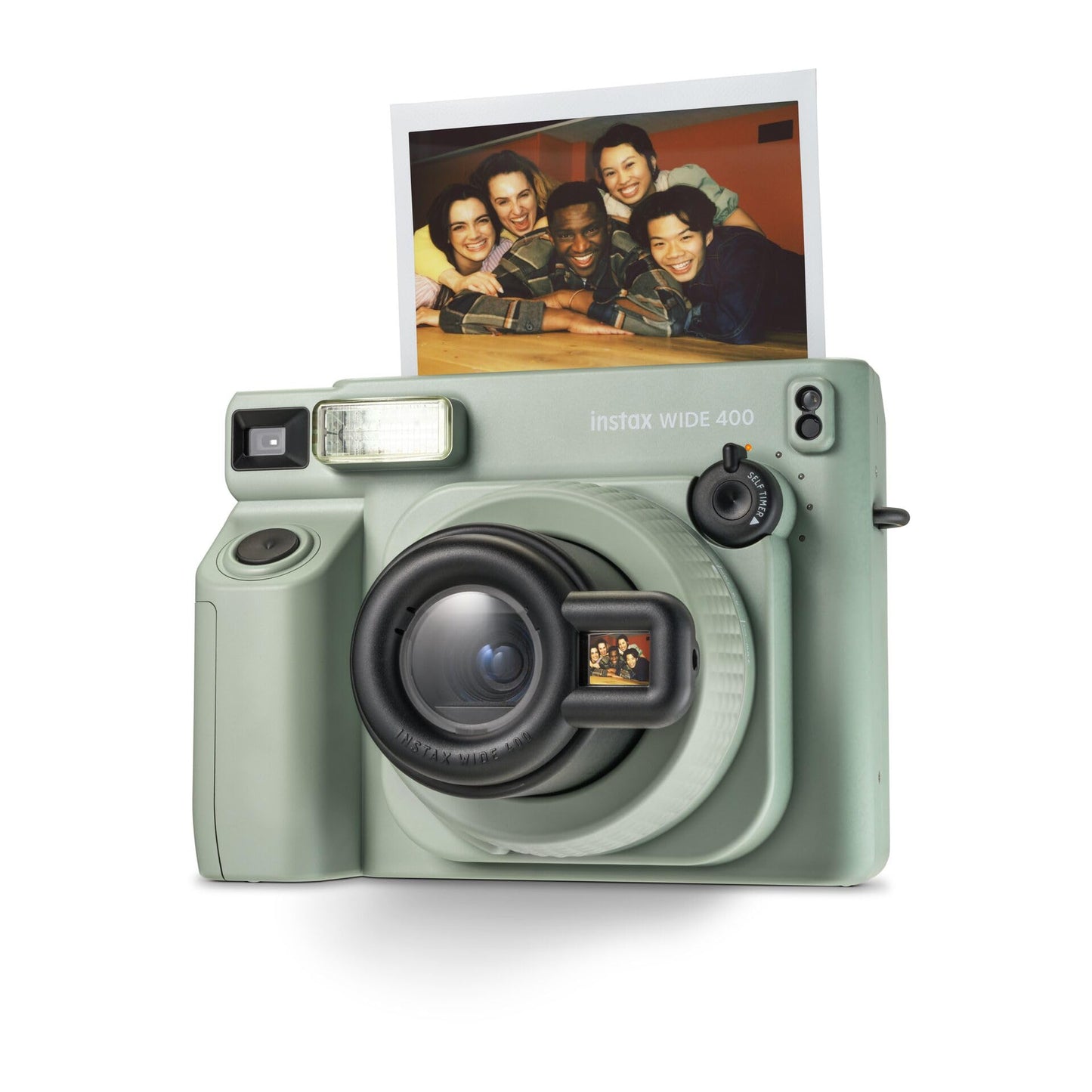 FUJIFILM instax Wide 400™ instant camera | Analog instant camera for large instant photos with self-timer & selfie function - retro design, ideal for parties, travel & memories | Green - 16284123