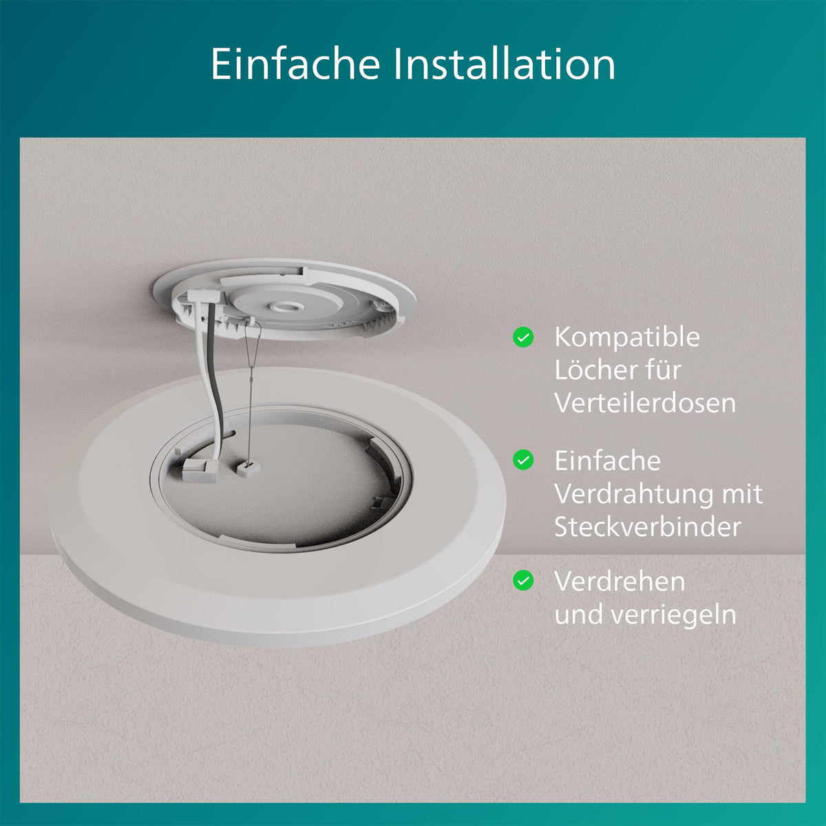 PHILIPS LED SceneSwitch Ceiling Light (36 W), 3 brightness levels, warm white light, energy-saving room lighting with EyeComfort, black, 55cm - 929002667301