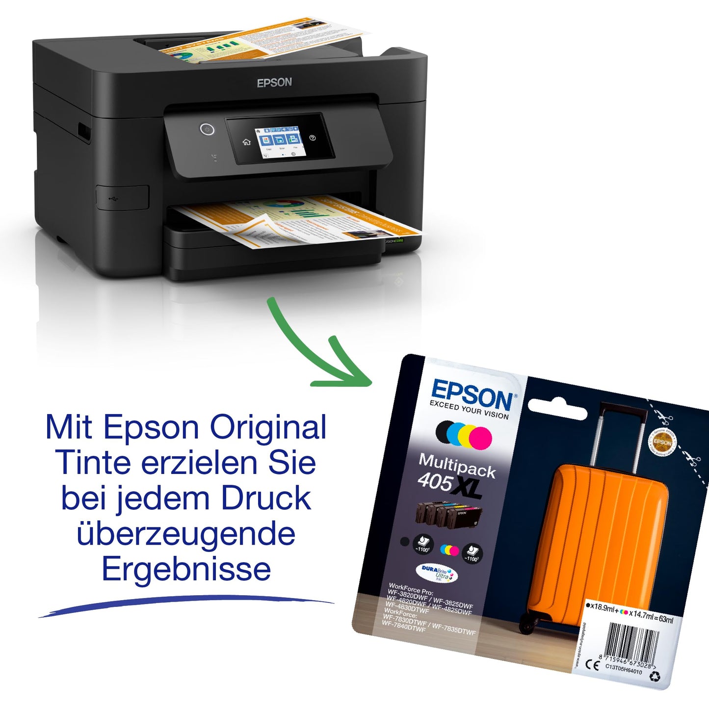 Epson Workforce Pro WF-3820DWF A4 wireless multifunction inkjet printer - C11CJ07403