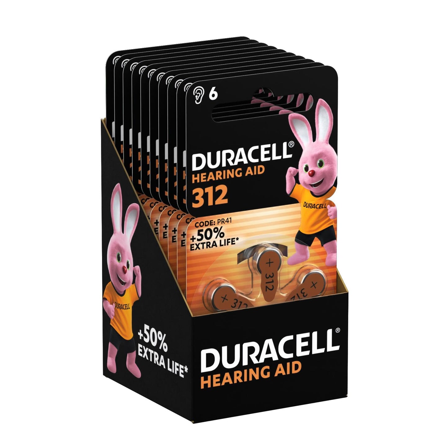 Duracell hearing aid batteries type 312 (pack of 60) - 5008344