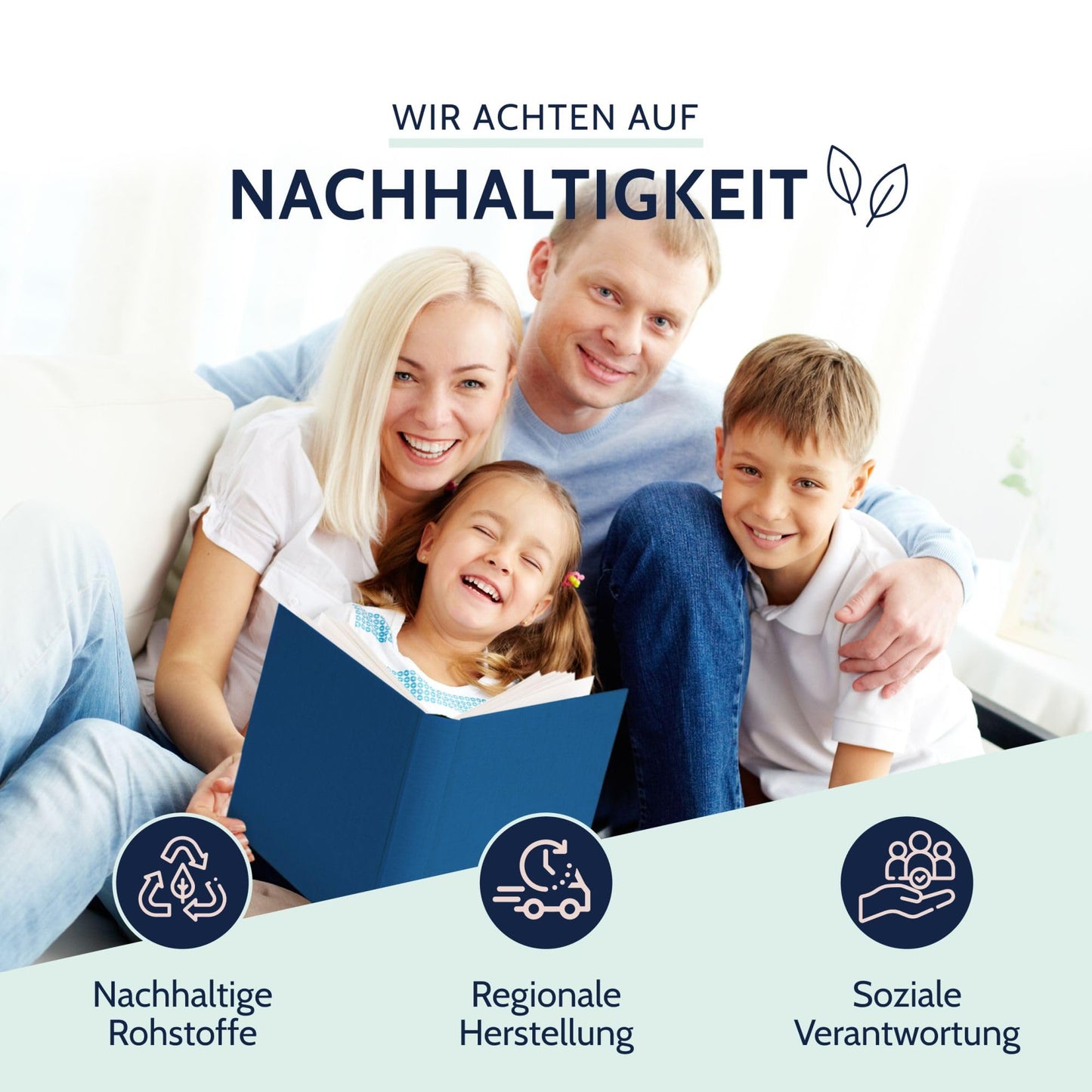 goldbuch 31711 photo album, Summertime, 30 x 31 cm, photo book with 100 white pages & glassine dividers, photo album made of linen, memory album, light blue
