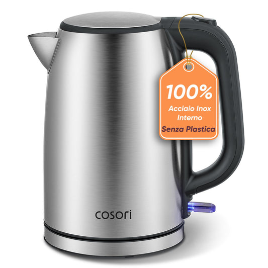 COSORI Electric Kettle Stainless Steel, 1.7 Liters, Plastic-Free - CEK-S152-VEU