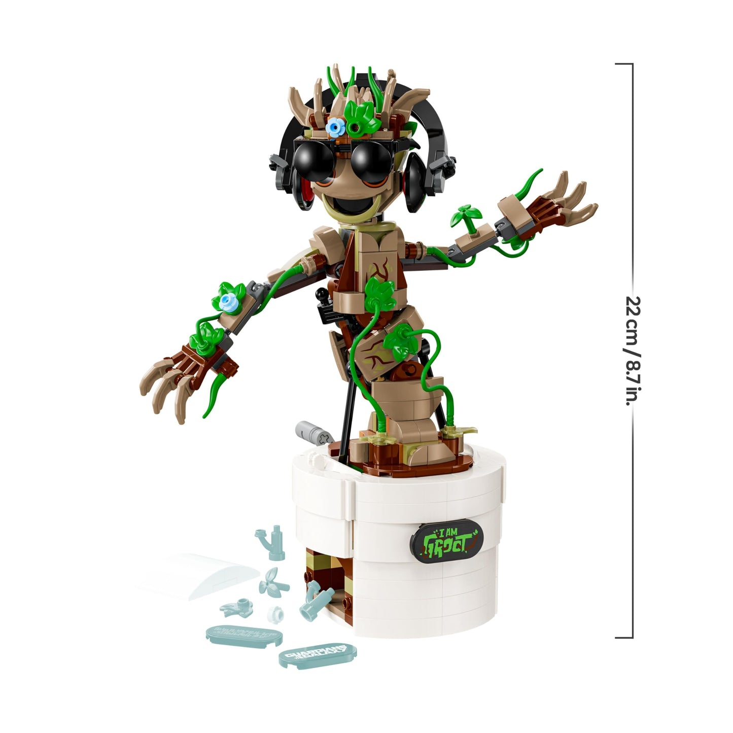 LEGO | Marvel Dancing Groot - Animated Minifigure of a Character from Guardians of the Galaxy - Interactive Playset - Creative Toy - Superhero Gift for Boys and Girls - 76297