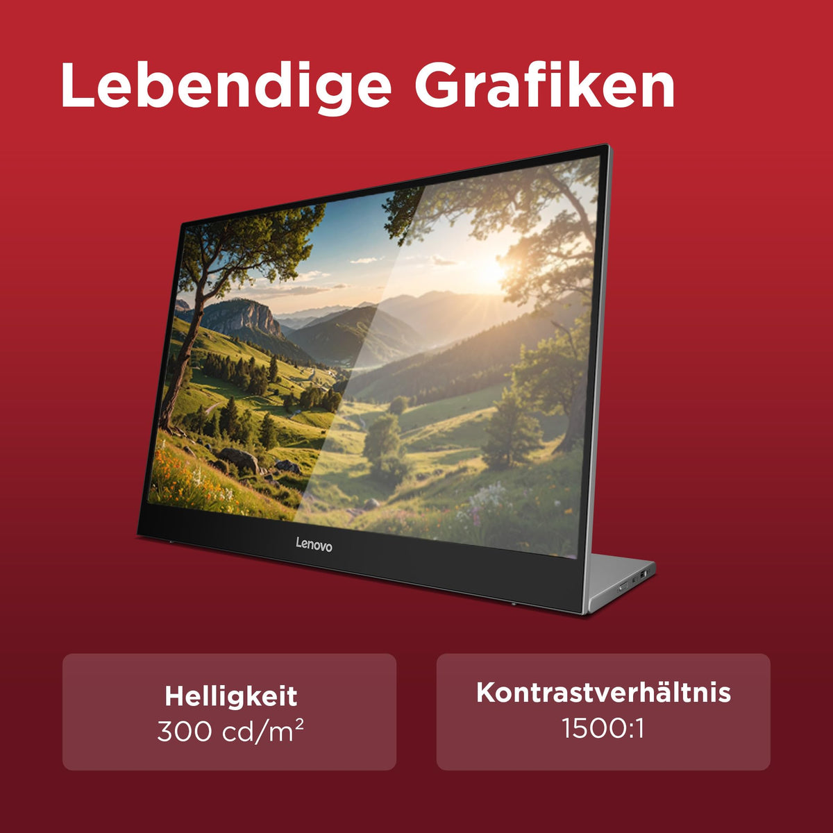 Lenovo L16 | Monitor | 16" WUXGA | 60Hz | IPS | USB-C Docking 65W - 68F4UAC1Z5