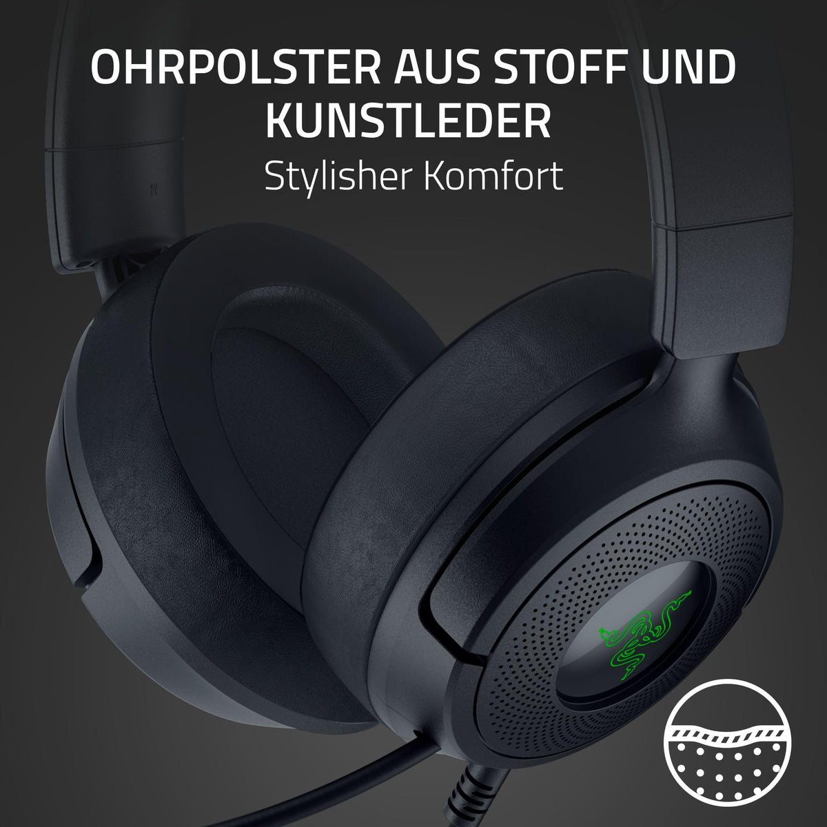 Razer Kraken Kitty V3 X - Wired Kitty Headset for Gaming - Iconic Kitty Ears - Weighs 270g - HyperClear Cardioid Microphone - Triforce 40mm Drivers - 3.5mm Jack | Black - RZ04-05350200-R3M1