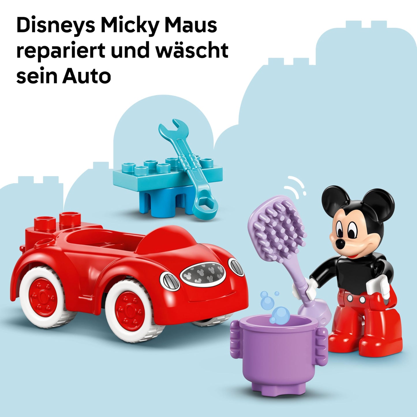 LEGO DUPLO | Mickey's Clubhouse and Car - Color Matching Toy for Boys & Girls Ages 2+ - Educational Toy for Toddlers with Mickey Mouse Figure & Activity Wheel - Children's Gift - 10454