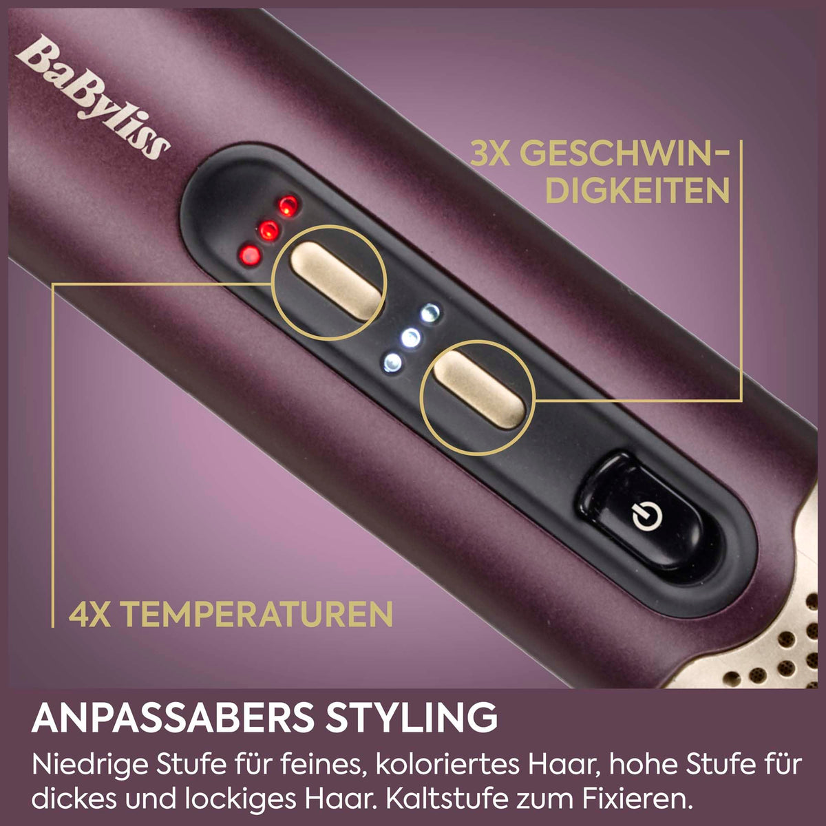 BaByliss Air Power Smooth - Styling pentru păr umed și uscat, AS6400E