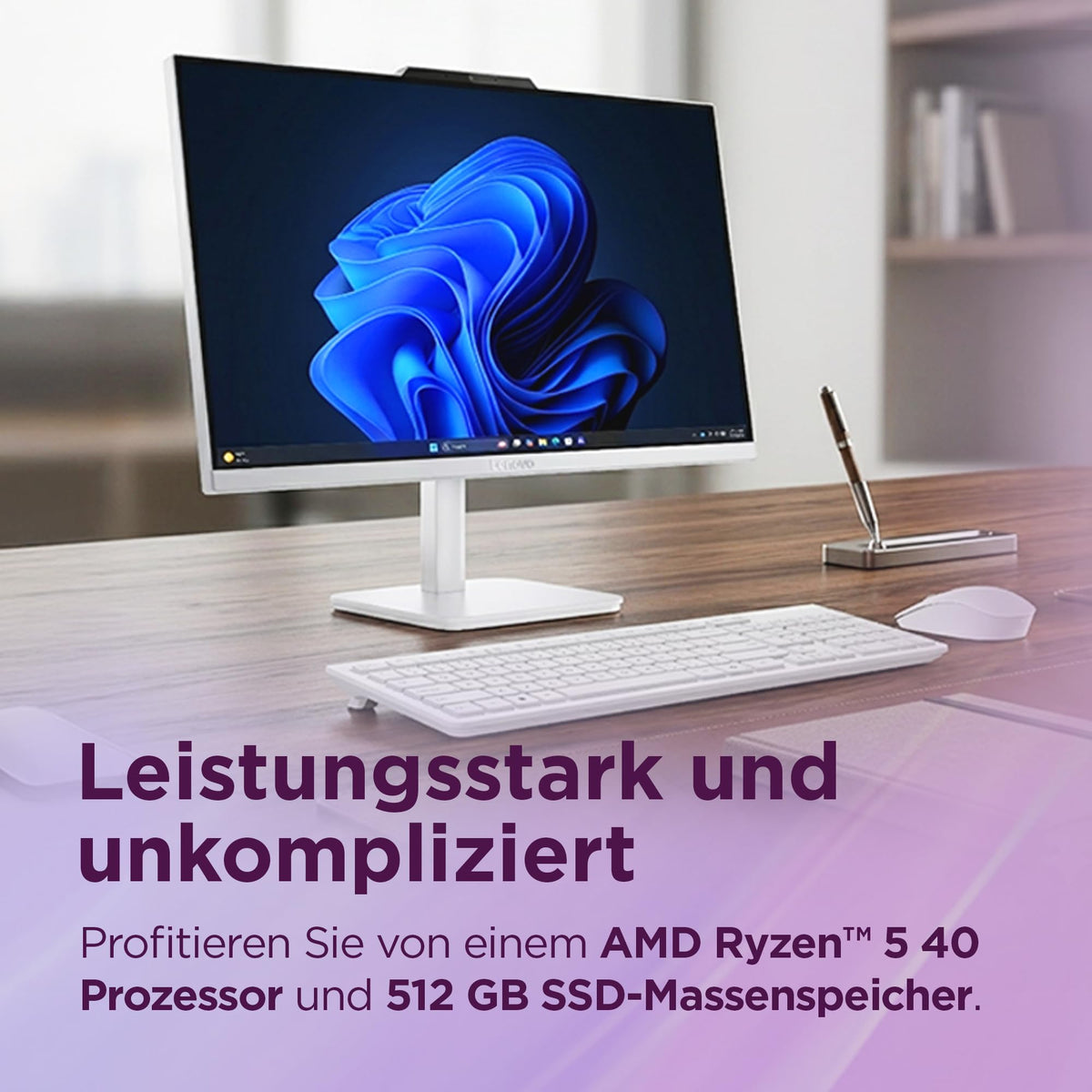 Lenovo IdeaCentre All-In-One | 23.8" FHD Display | Ryzen 5 40| 16GB| 512GB - F0JS002AGE