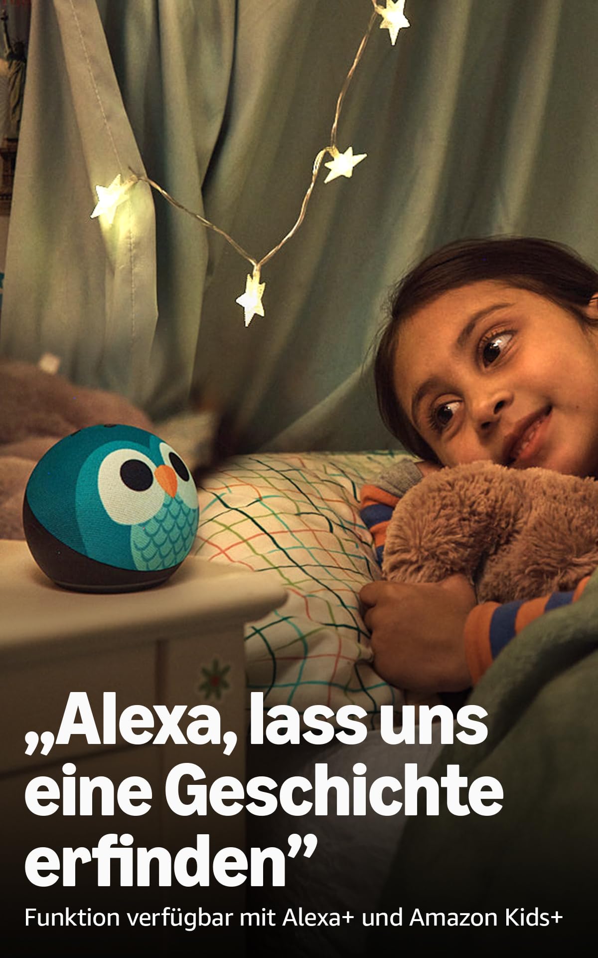 Echo Dot Kids (Latest Generation) | Smart Wi-Fi and Bluetooth speaker | 1 year of Amazon Kids+ included | Rainbow Swirl, with Alexa+ Early Access - C2N6L4