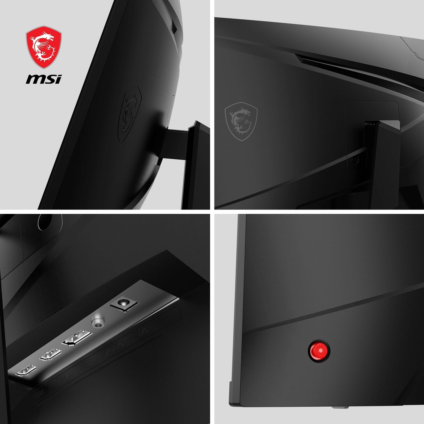 MSI G2422C 23.6 inch FHD Curved Gaming Monitor - 1500R 1920 x 1080 VA Panel, 180Hz / 1ms, Adaptive Sync - DP 1.2a, HDMI 2.0b CEC - 9S6-3BB31H-013