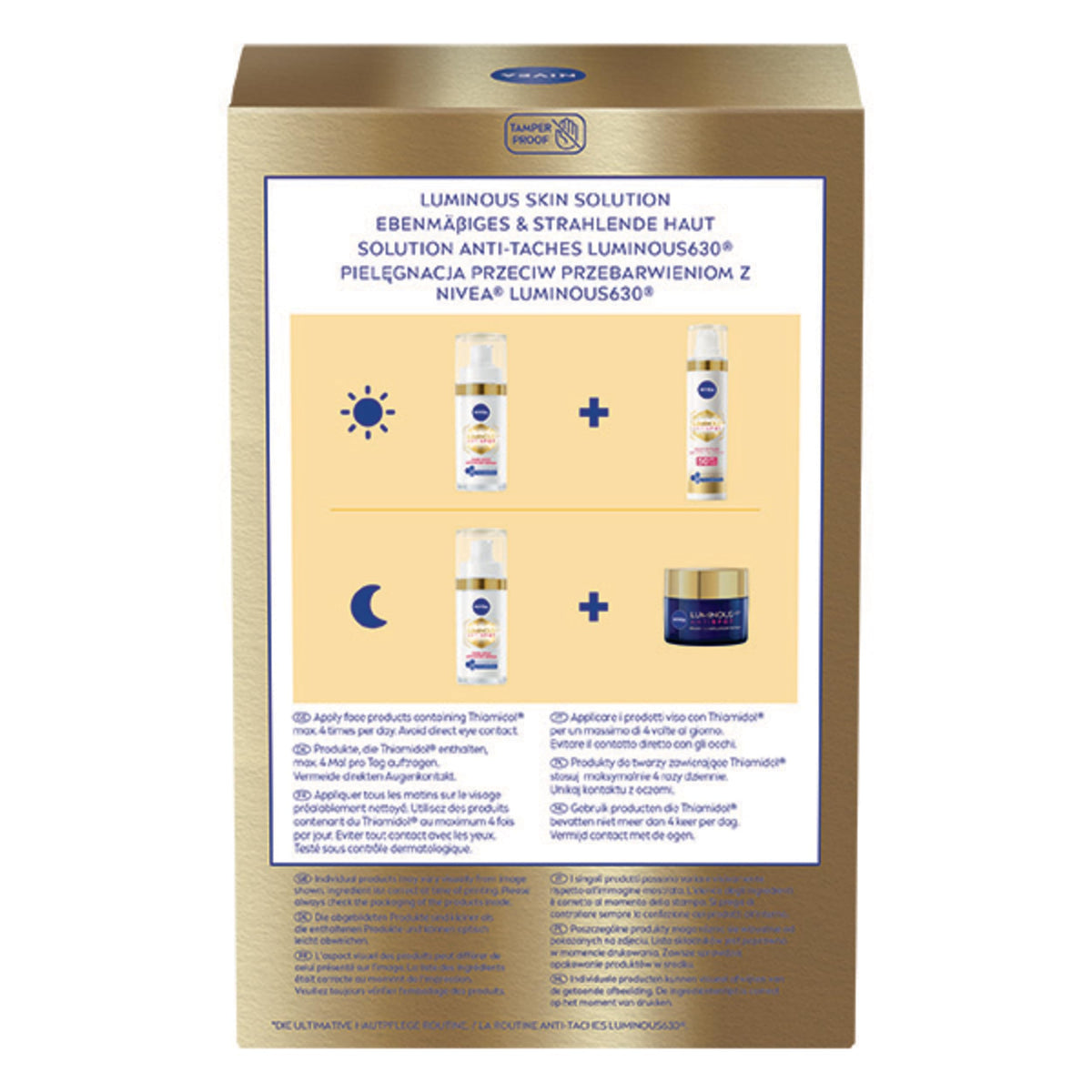 NIVEA LUMINOUS630 Face Care Set, Day Cream (50 ml), Night Cream (50 ml) & Intensive Serum (30 ml) against pigmentation spots, care set for even and radiant skin. - 93631-01003-25