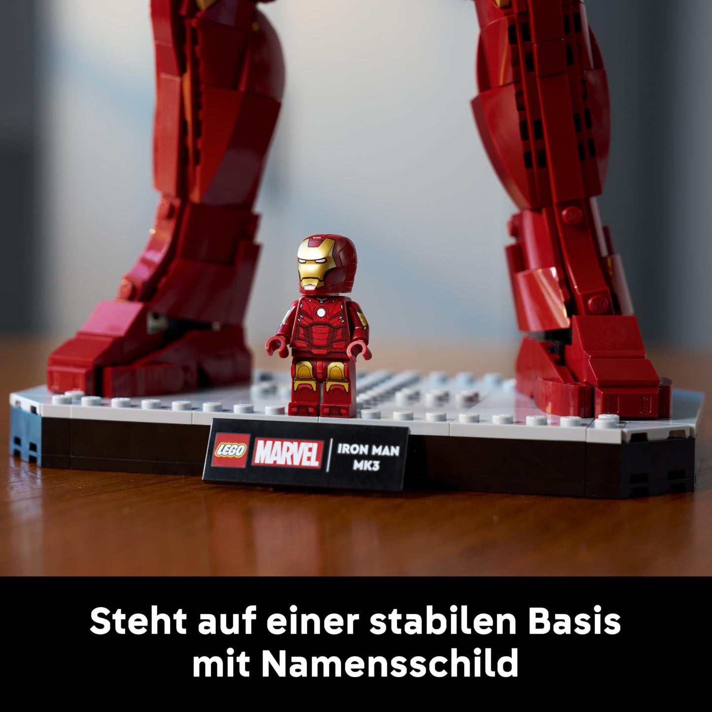 LEGO | Marvel Iron Man Mark 3 Collector's Edition - Avengers Building Set for Adults - Model Building with Minifigure, Stand and Nameplate - Creative Gift for Men, Women and All Fans - 76344