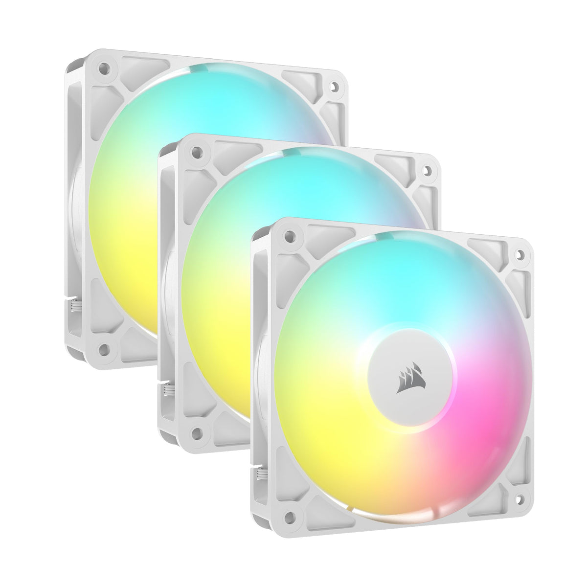 Corsair RS120 120mm ARGB Fan Pack of 3 - White - CO-9050185-WW