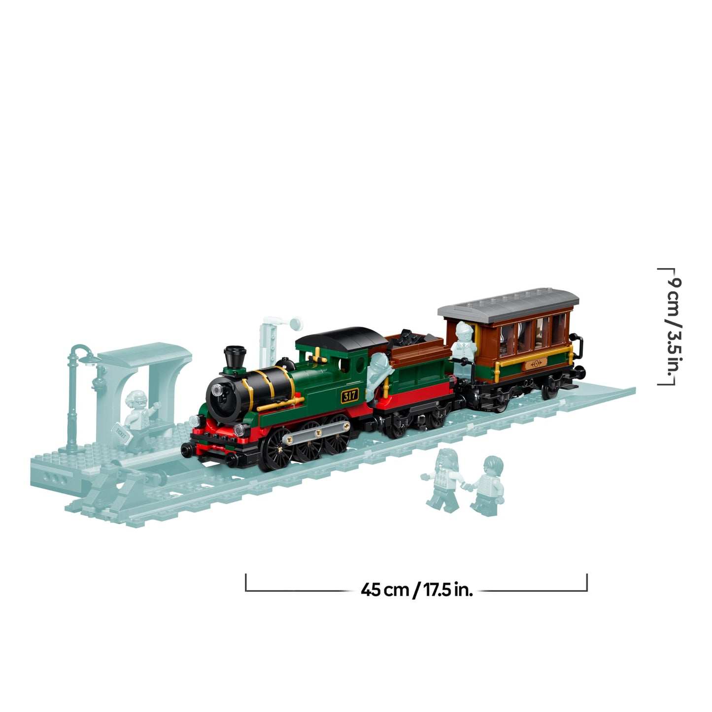 LEGO City Classic Steam Train Toy - STEM Model Kit - Set with Train Station, Rails, Driver's Cab Control, Stop Signal and 5 Minifigures - Birthday Gift for Boys Ages 7 and Up - 60511