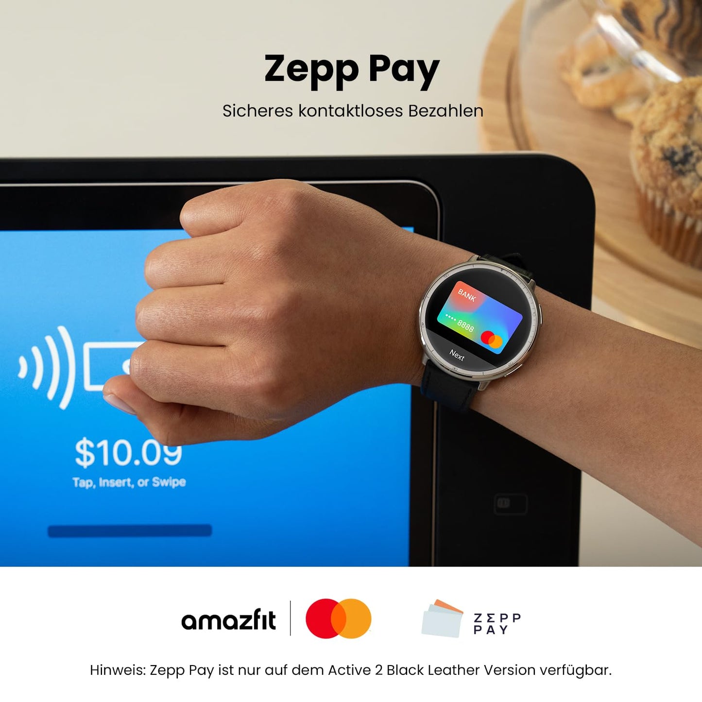 Amazfit Active 2 Smart Watch 44mm, NFC payment, AI, voice control, GPS & free maps, 10 days battery, fitness tracker with 160+ sports modes, 5 ATM waterproof for Android & iPhone