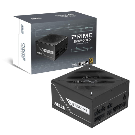 ASUS Prime 850W Gold Black Edition Gaming Power Supply - 90YE00U2-B0NA00