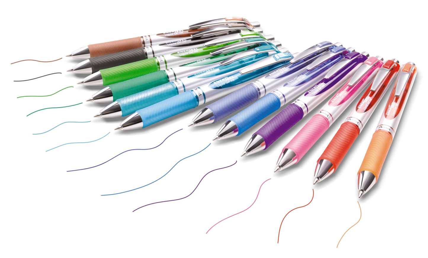 Pentel EnerGel XM BL77 gel pen with pressure mechanism, (12 pieces - assorted colors) - BL77-12