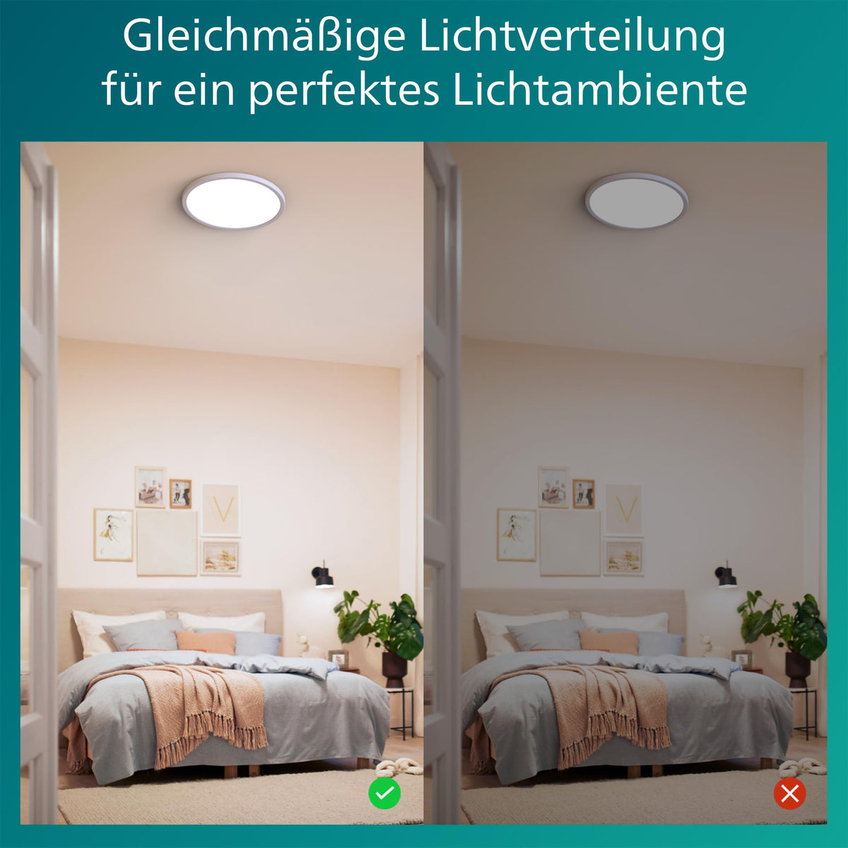 Philips LED SceneSwitch Ceiling Light (15 W), 3 brightness levels, cool white light, energy-saving room lighting with EyeComfort, white, 25cm - 915005777901