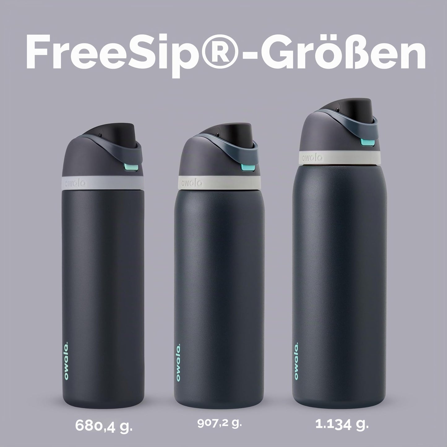 Owala FreeSip Insulated Stainless Steel Drinking Bottle with Straw, 710ml - BPA Free, Ideal for Sports, Fitness, Outdoor and Travel, Foggy Tide - C06157