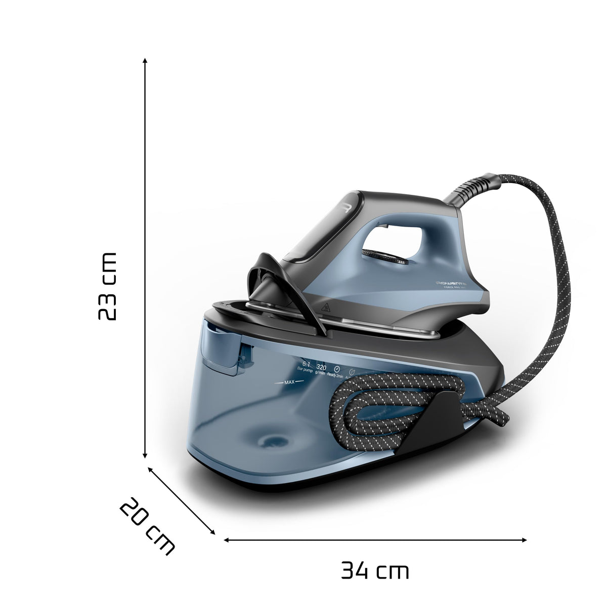 Rowenta Force Pro 300 Steam Iron Station, 2400 Watts, 6.1 bar Pump Pressure - VR5431F0