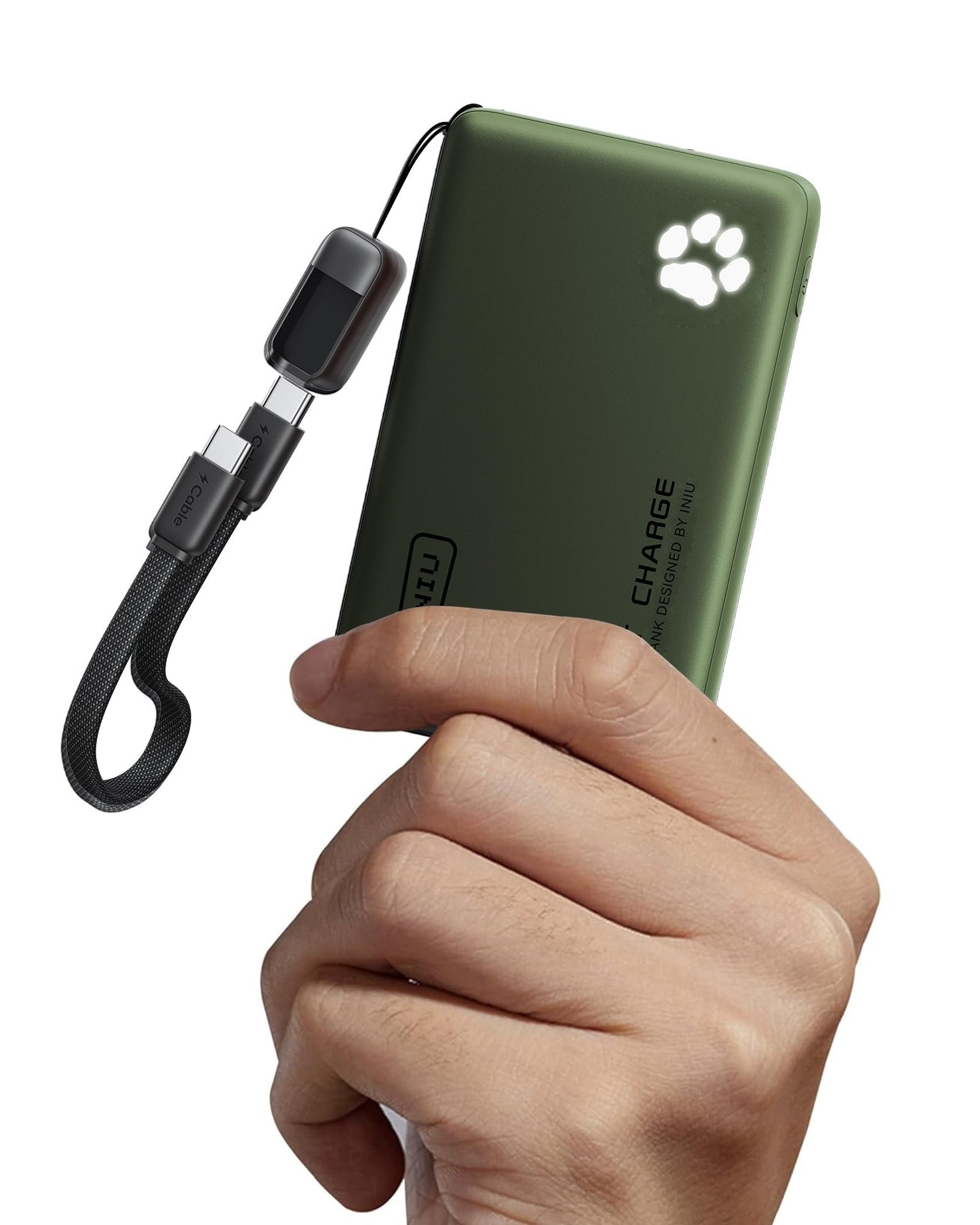 INIU Portable Charger Ultra Thin 10000mAh 45W PD Power Bank Fast Charging Mini Battery Travel Accessories Ship Accessories for Students Travelers Teens Boys Girls Green - P41