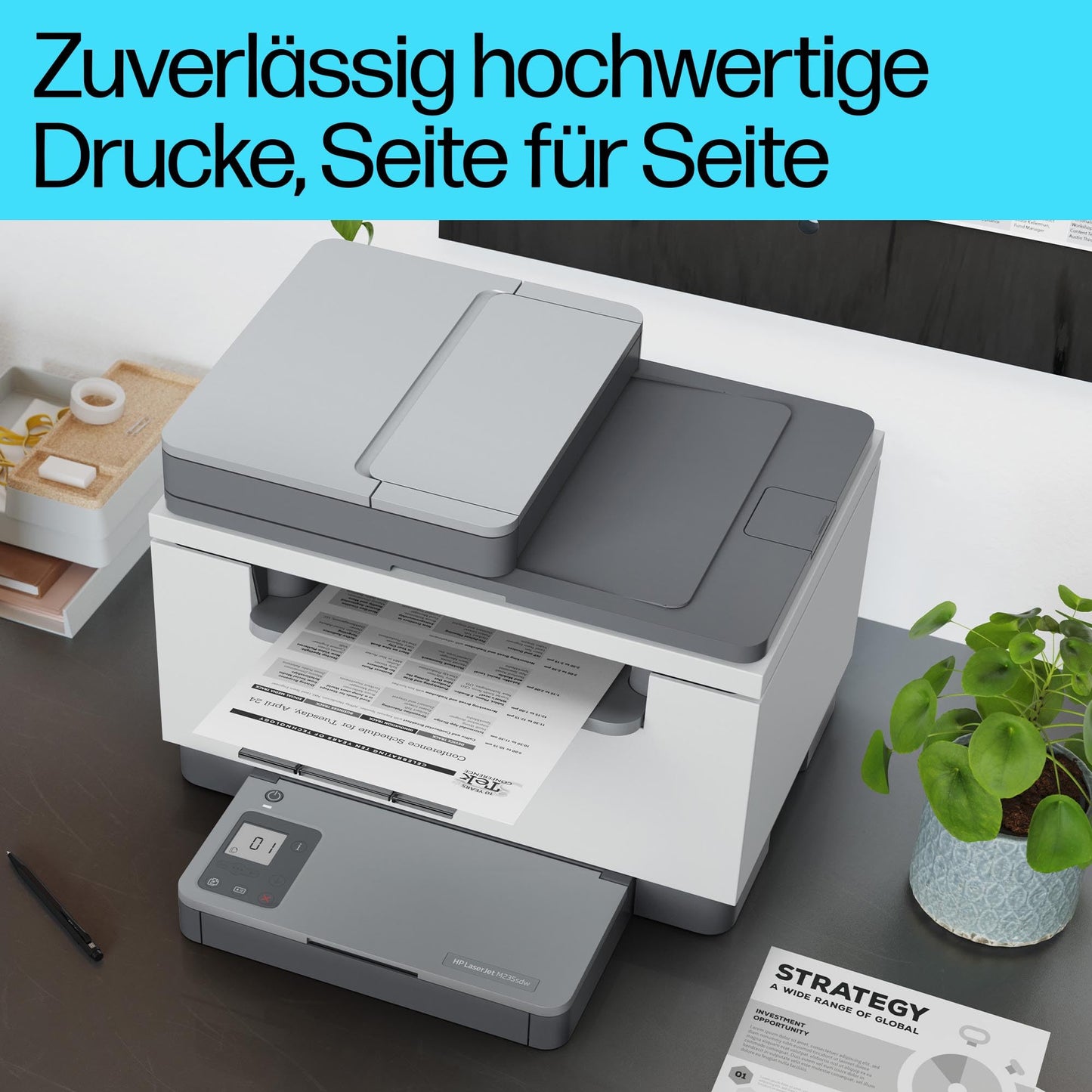HP LaserJet MFP M235sdw multifunction laser printer black and white, print, copy, scan, automatic two-sided printing, dual-band Wi-Fi, USB, LAN, smart app, intelligent user interface - 8J9K7F#B19