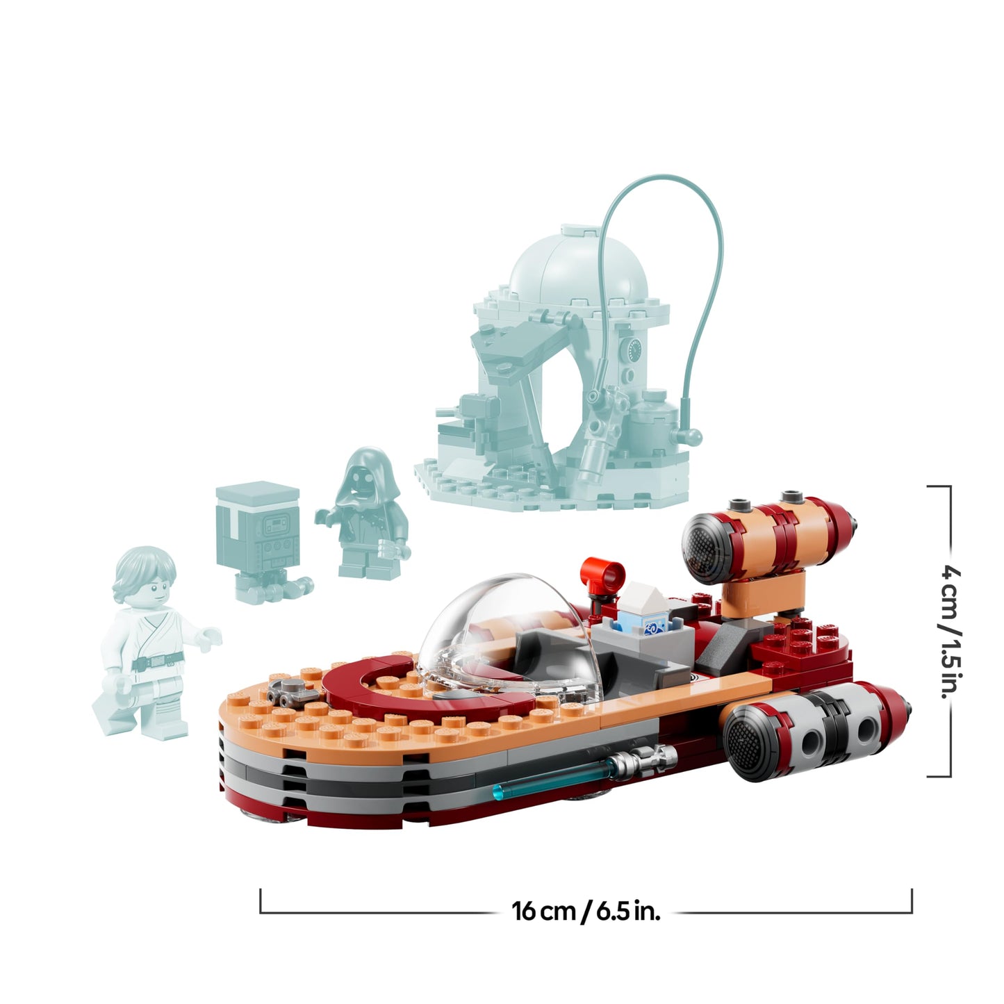 LEGO Star Wars 75420 SMART Play: Luke's Landspeeder - Compatible interactive toy including SMART tag and Luke Skywalker minifigure - gift idea for boys, girls and adult fans aged 6 and over
