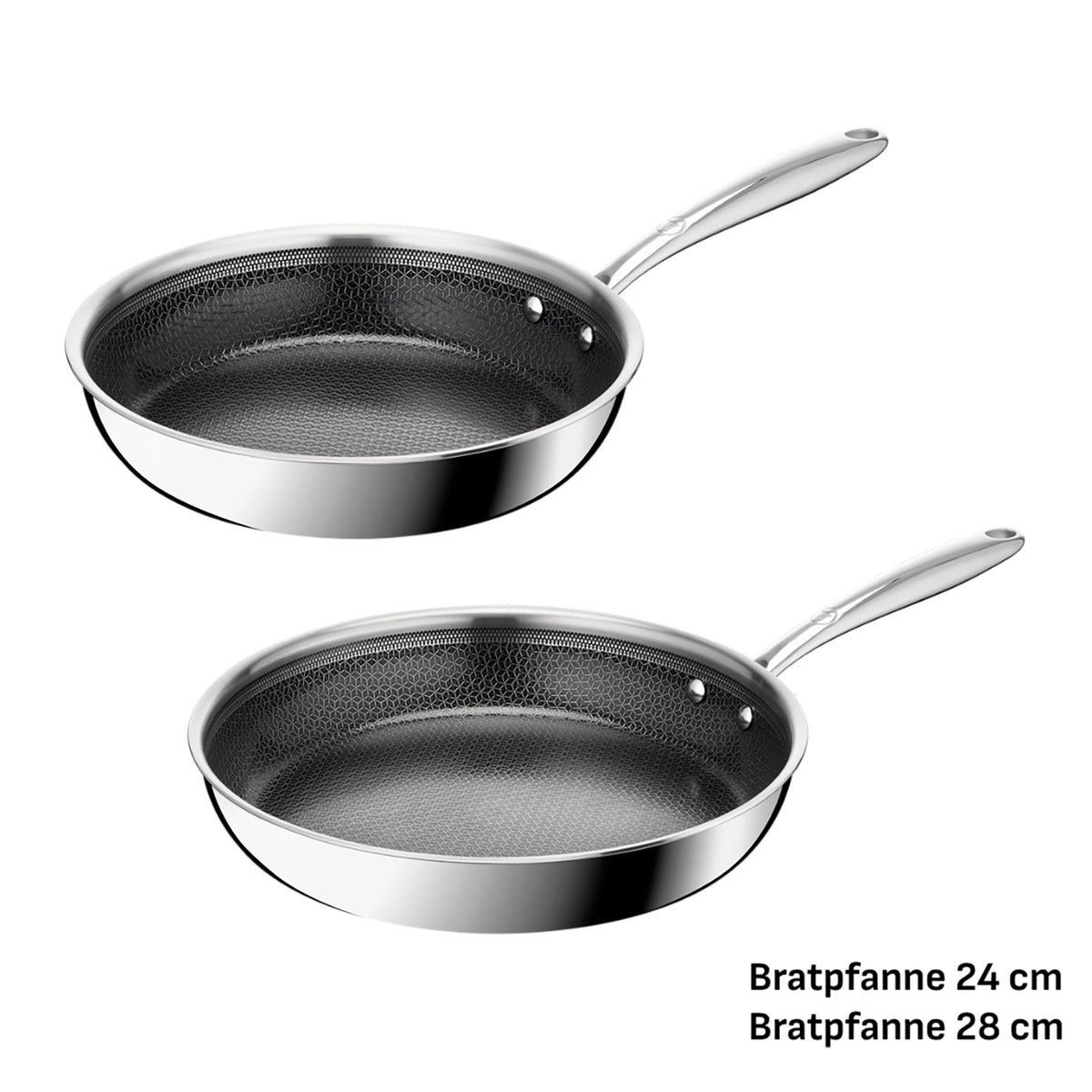 Set de tigăi Tefal Master Mesh Keramik 24/28 cm, combinație sigură cu spatula din metal din oțel inoxidabil și strat de ceramică, prăjire supremă, eliberare fără efort, inducție, lavabil în mașina de spălat vase E533S234