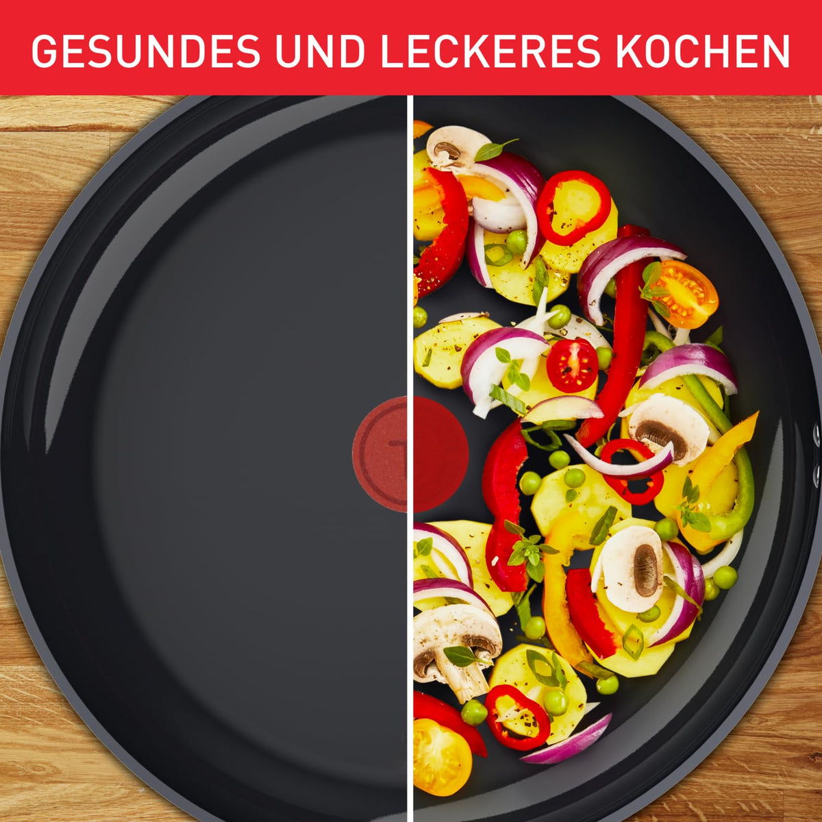 Set de tigăi Tefal Duetto On, 3 piese, 20/24/28 cm, cu acoperire ceramică antiaderentă Go Ceram, Thermo-Signal, mâner fixat, potrivit pentru toate tipurile de plite, oțel inoxidabil, G766S334