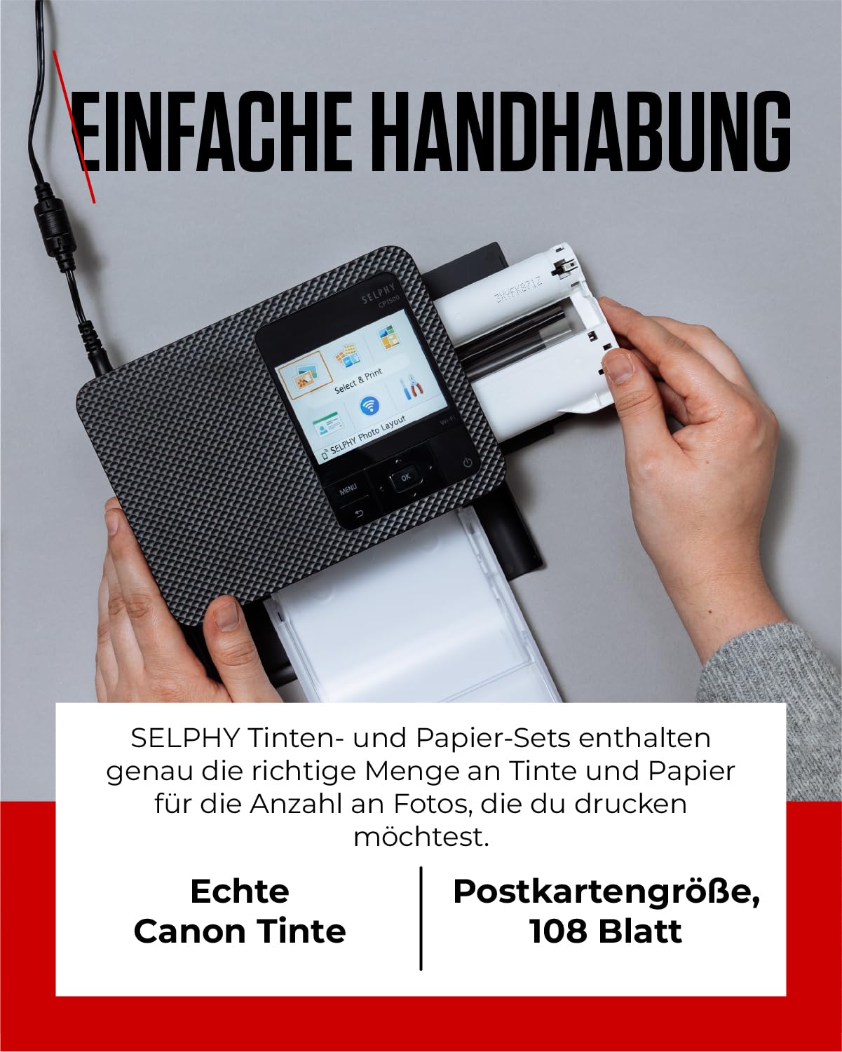 Canon SELPHY RP-108 Ink and Paper Set (RP-108)