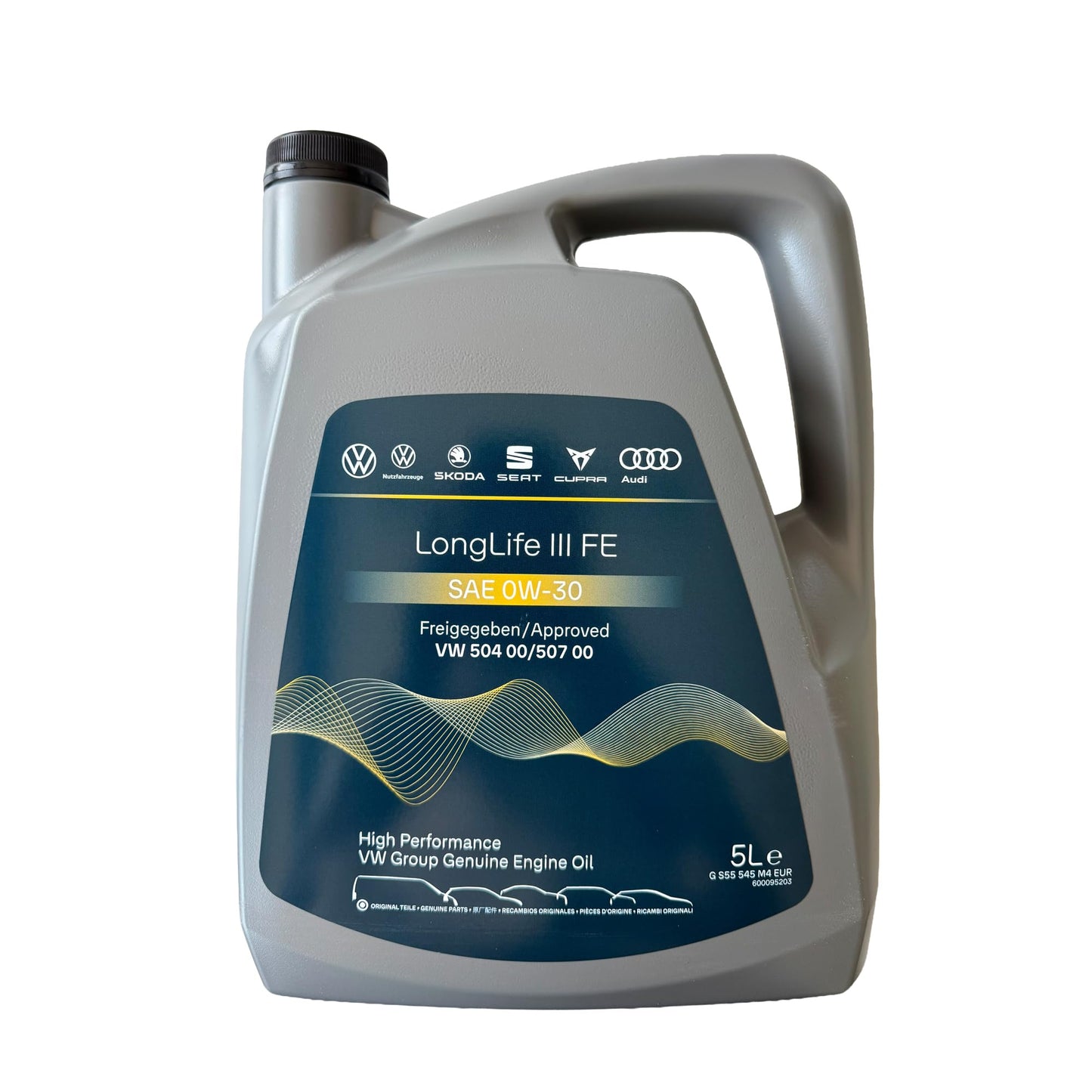Volkswagen GS55545M4EUR engine oil 5L Longlife III Longlife3 SAE 0W30 VW Norm 50400 50700 oil