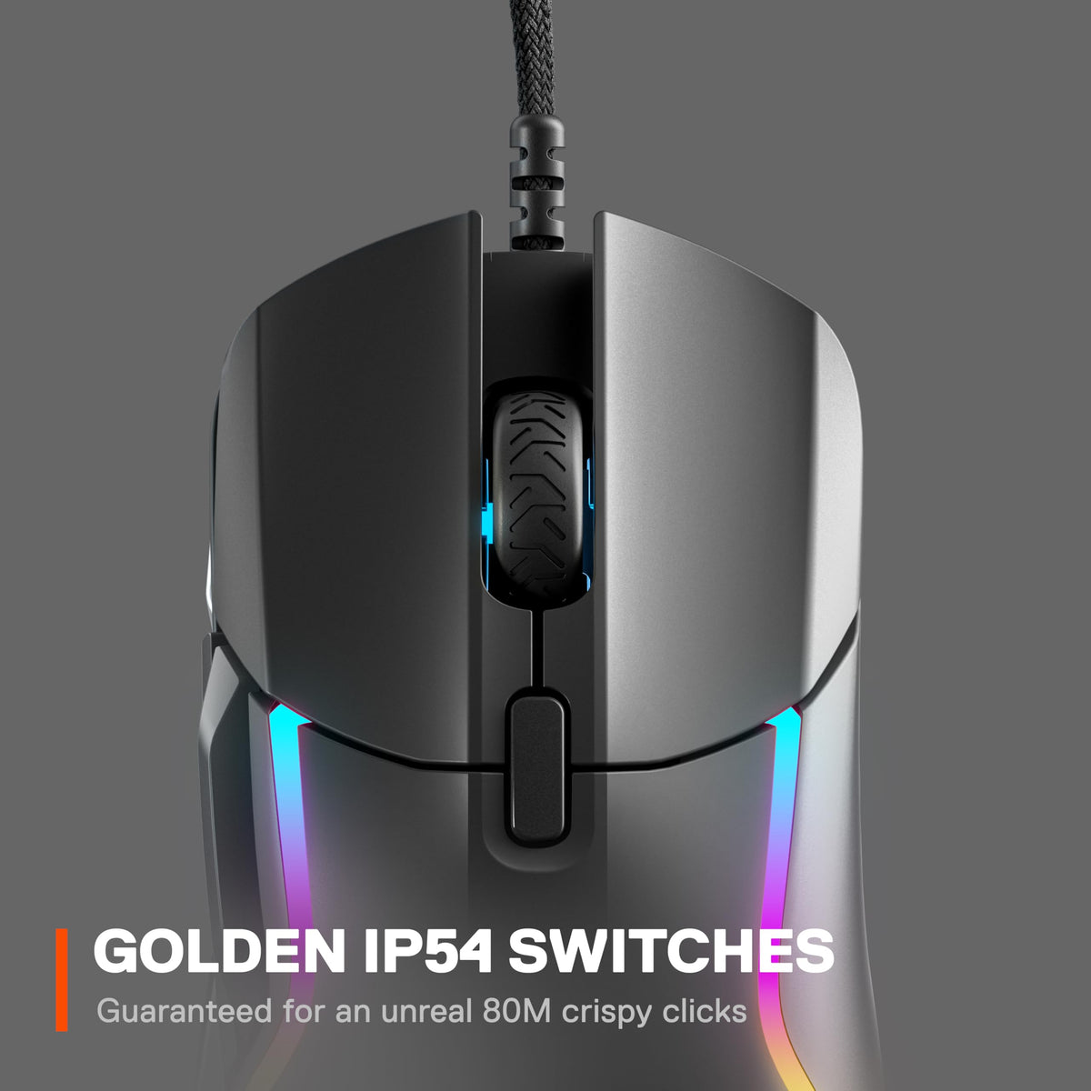 SteelSeries Rival 5 - Gaming Mouse - TrueMove Air Optical Sensor with 18,000 CPI - 9 programmable buttons - Ultra-lightweight 85 grams, Black - 62551