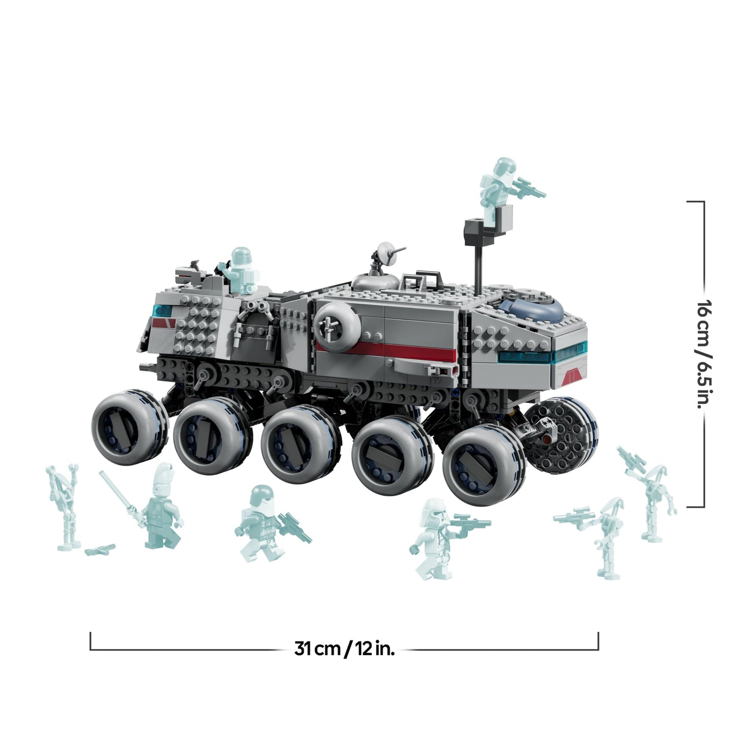 LEGO Star Wars: The Clone Wars Republican Juggernaut - toy with transport vehicle - building set with lightsaber - creative toy for children and adult fans - 75413