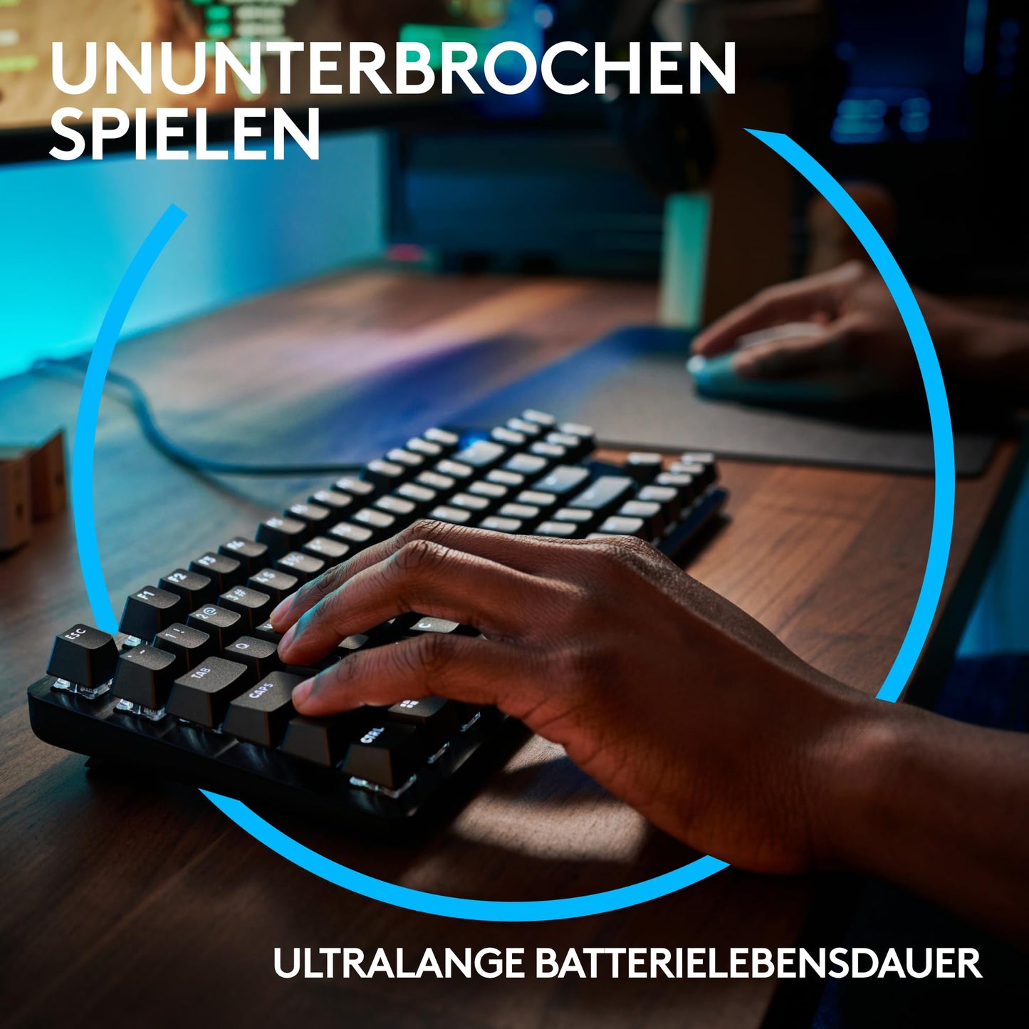 Logitech G305 LIGHTSPEED wireless gaming mouse and G413 TKL SE mechanical gaming keyboard - mouse with HERO sensor and compact keyboard - PC/Mac - Black - 910-005282