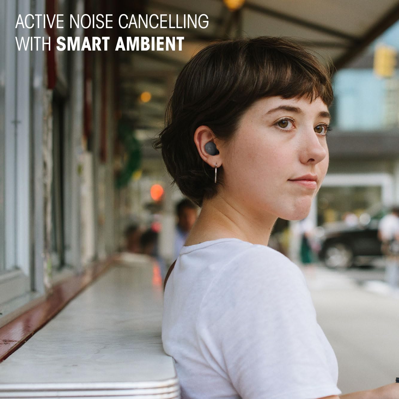 JBL Wave Buds 2, wireless Bluetooth in-ear headphones with noise canceling, 40 h playback, smart ambient technology, IP54 water and dustproof, multipoint connection, black - JBLWBUDS2BLK