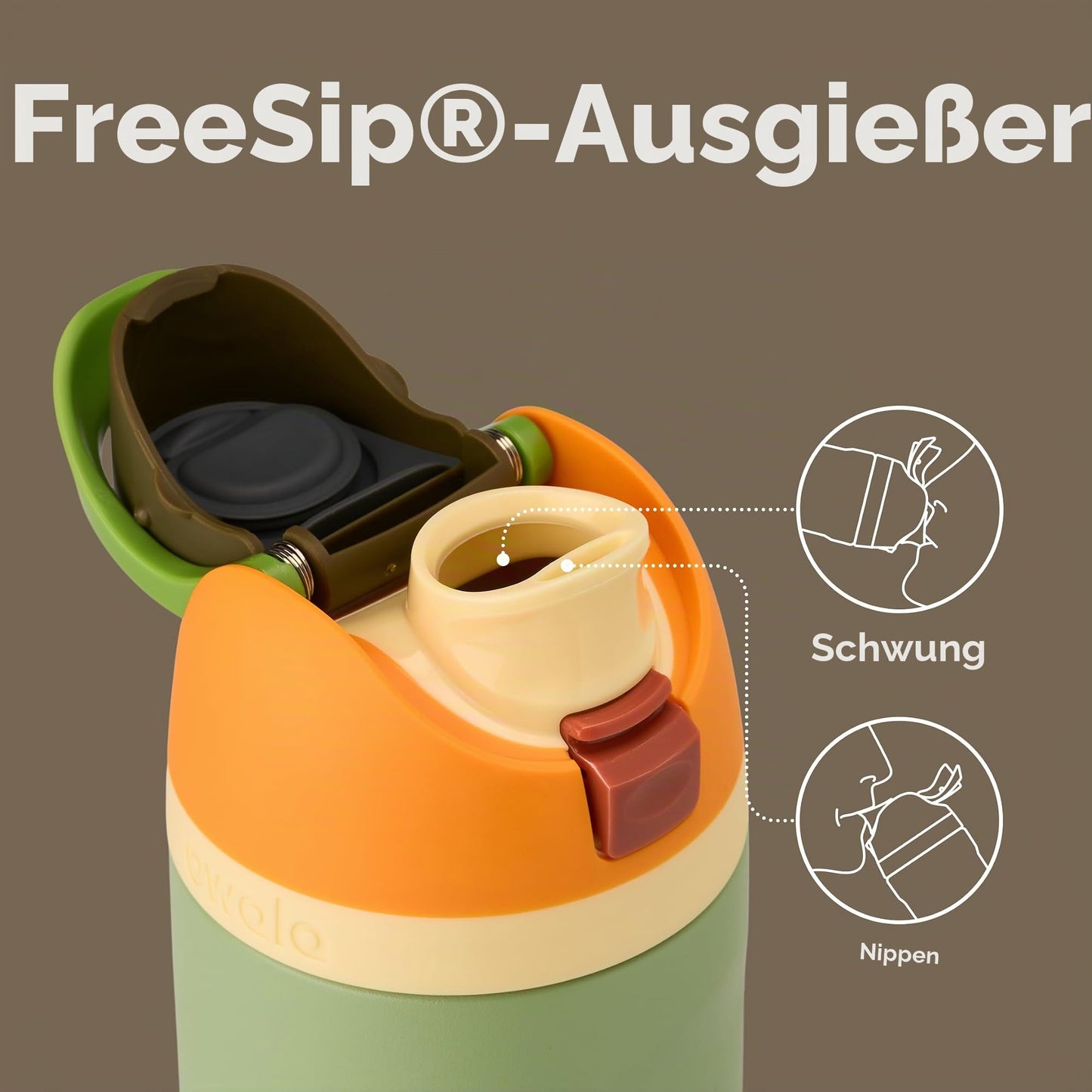 Owala FreeSip Insulated Stainless Steel Drinking Bottle with Straw, 710ml - BPA Free, Ideal for Sports, Fitness, Outdoor and Travel, Camo Cool - C06057