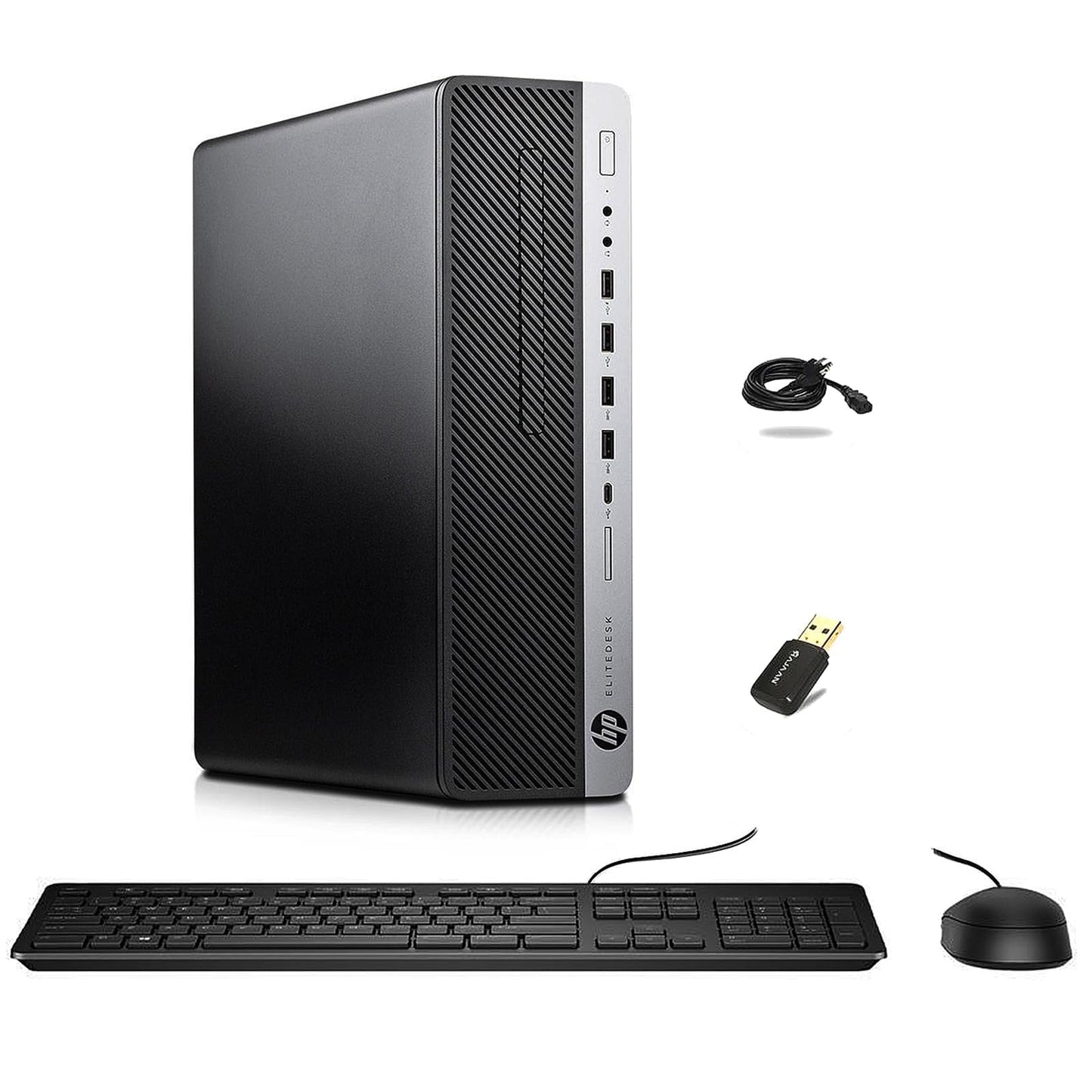 HP EliteDesk 800 G3 SFF Desktop Computer PC, Intel Core i5-6600, 8GB RAM, 256GB SSD, WiFi, Bluetooth, US QWERTY Keyboard, Windows 11 Pro (Refurbished)