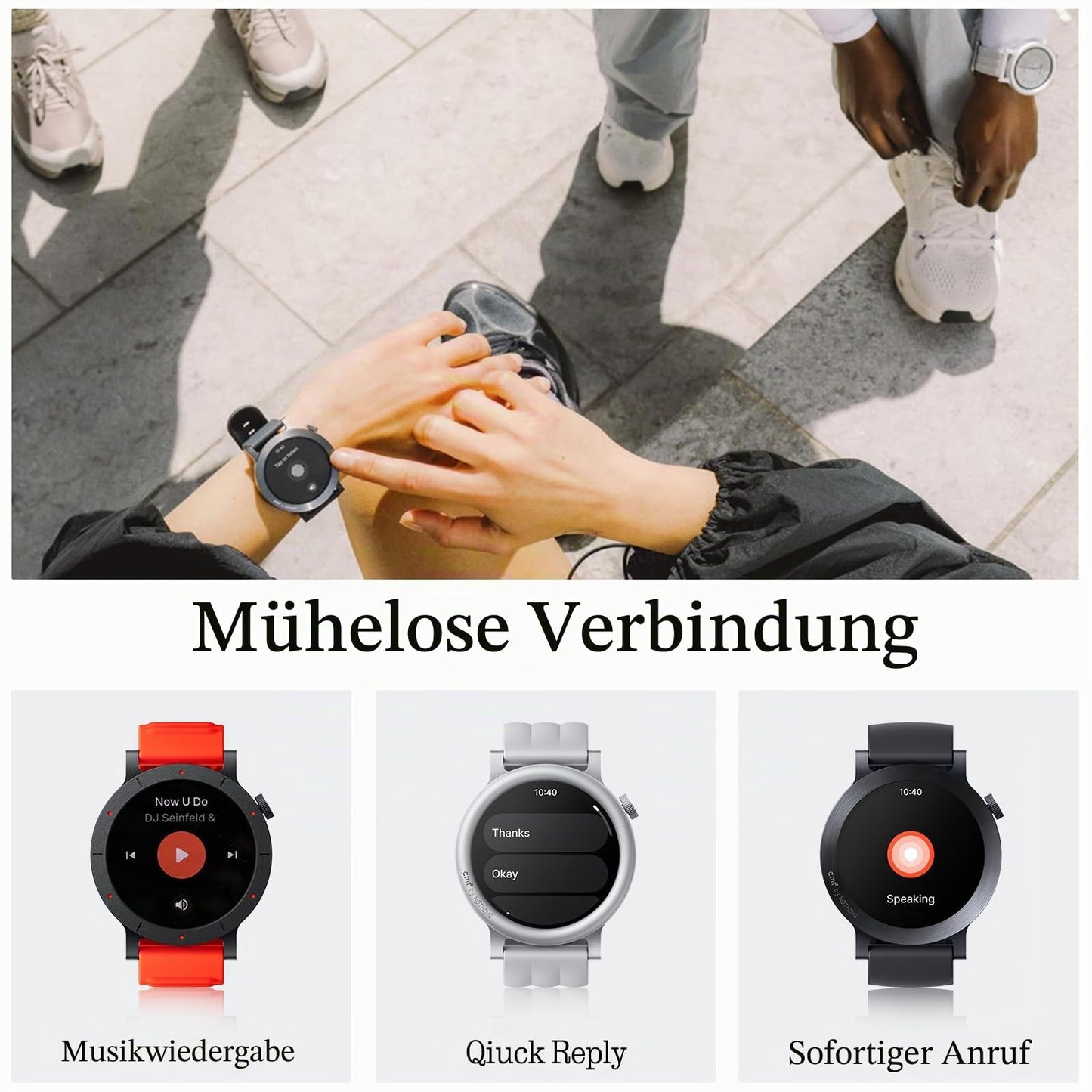 CMF Watch 3 Pro - Smartwatch 1.43" AMOLED, 13 Day Battery, Dual GPS, Bluetooth Calls with AI Noise Reduction, Heart Rate & Sleep Tracking - Orange - D399