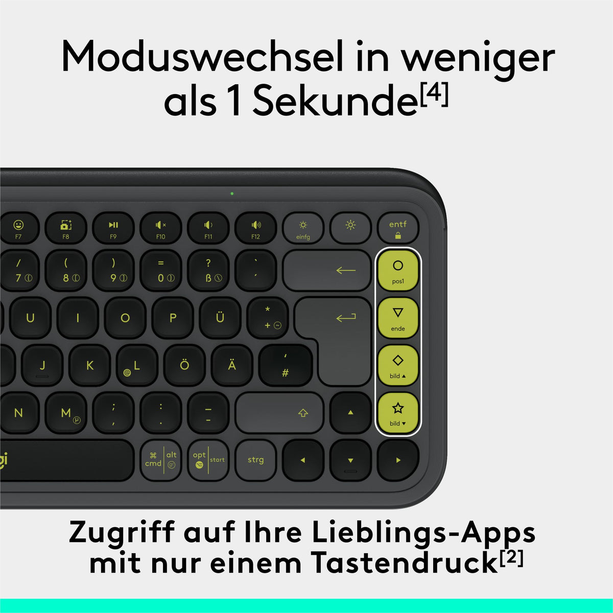 Logitech POP ICON KEYS tastatură Bluetooth fără fir (Grafit) - 920-013059