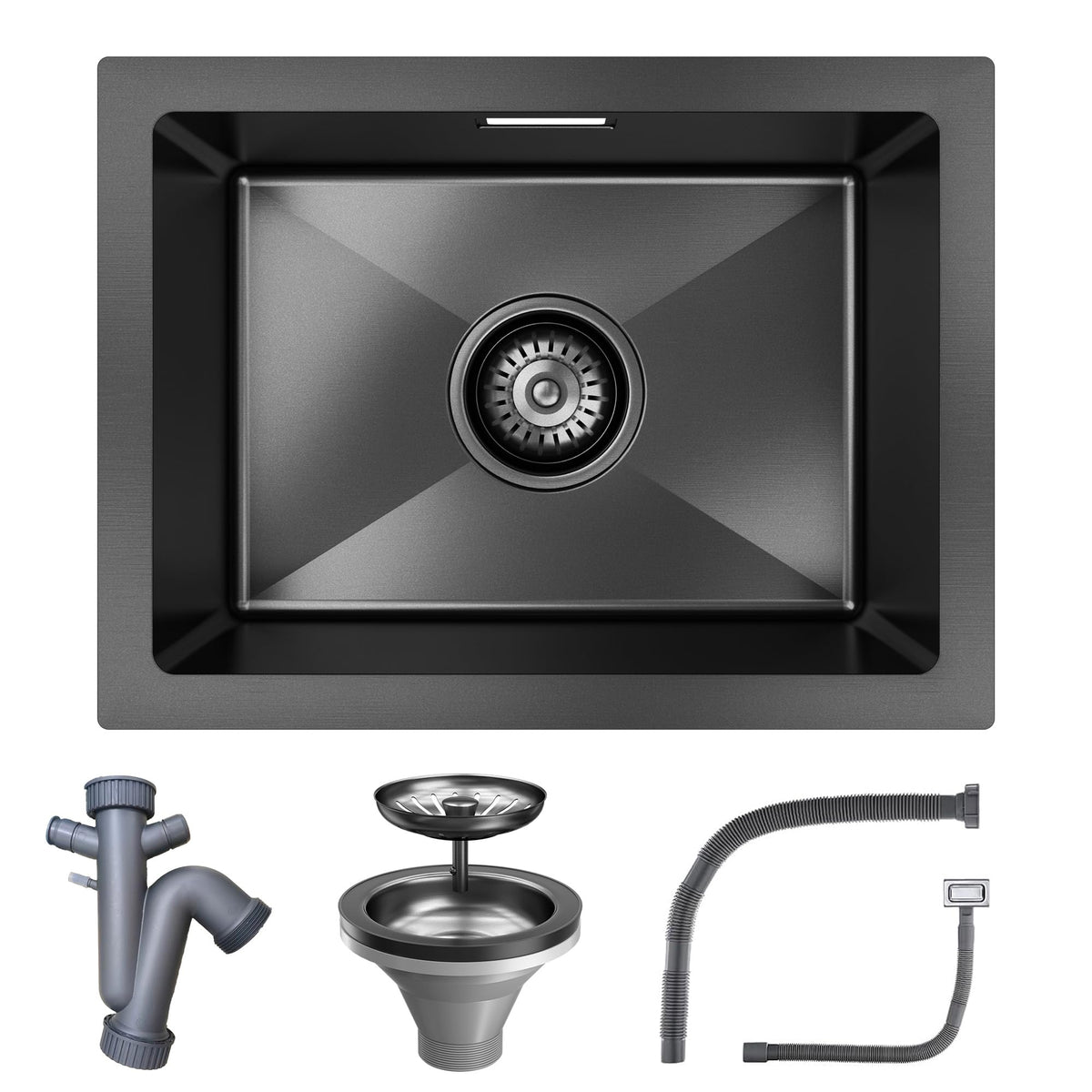 Black Stainless Steel Kitchen Sink 40 x 30 cm, 1 Bowl Sink - K4030BK