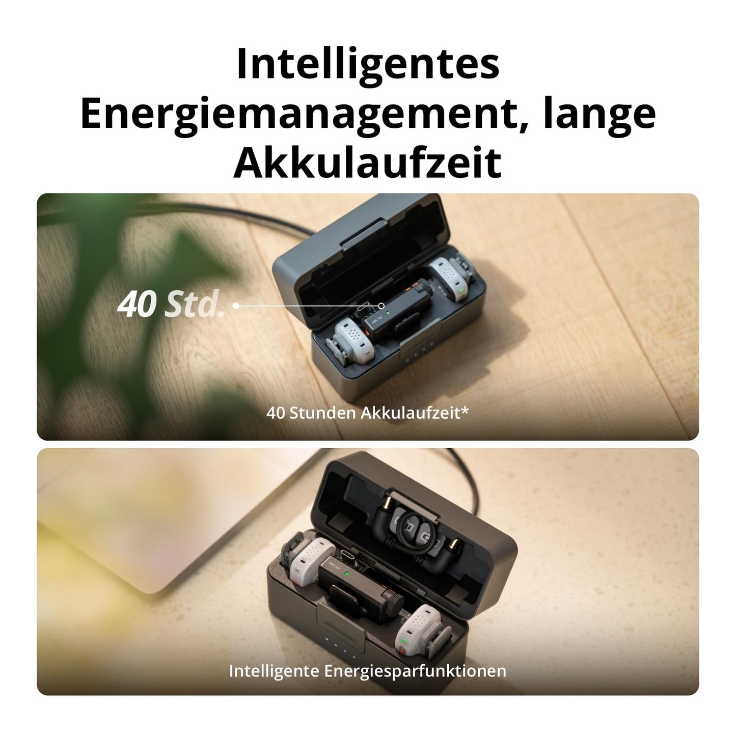 DJI Mic Mini 2S (2 TX + 1 RX + charging cradle), AI noise cancellation - 6937224141018