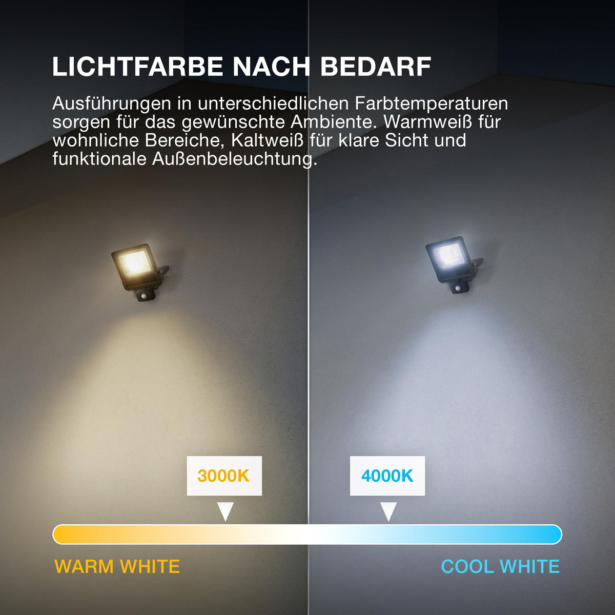 Osram ENDURA Flood Sensor Outdoor Spotlight 30W 4000K Gray IP65 - 4099854659423