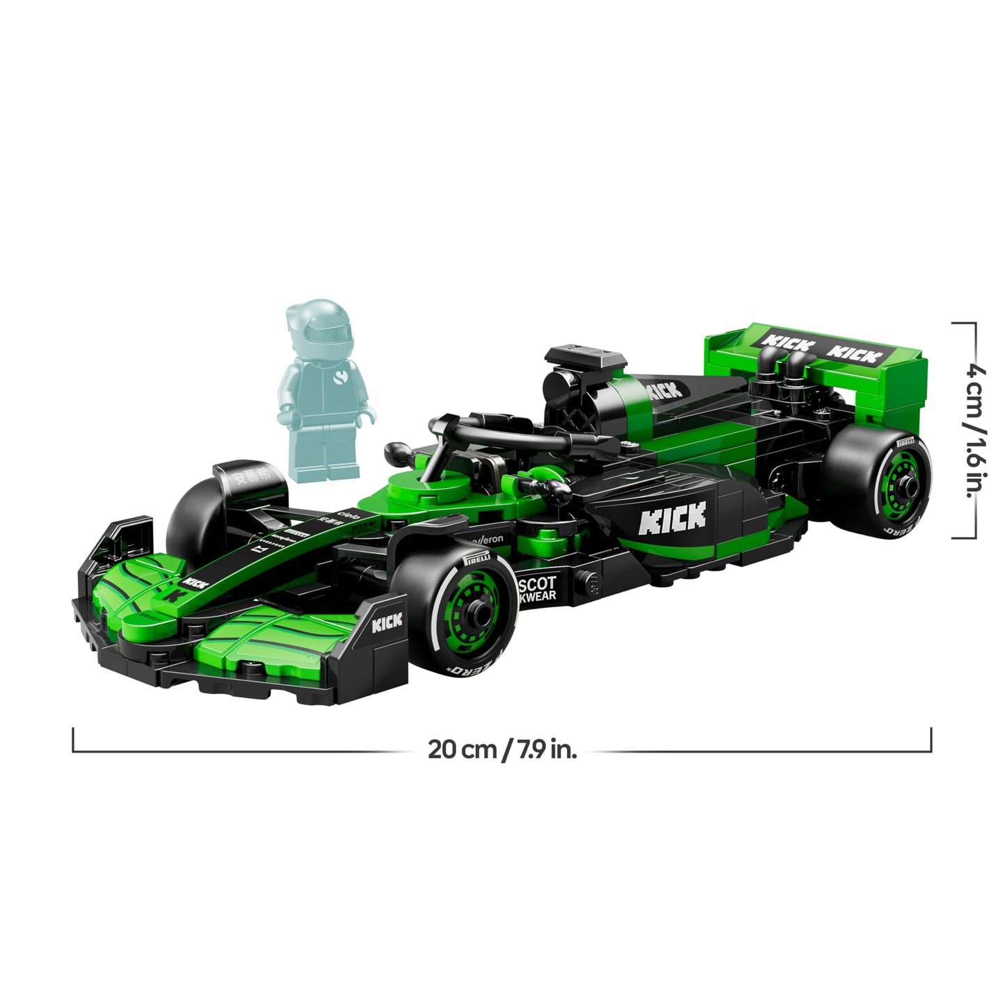 LEGO Speed Champions Kick Sauber F1 Team C44 racing car - toy with Formula 1 minifigure to collect - building set - gift for boys and girls aged 10 and over and adult motorsport fans 77247