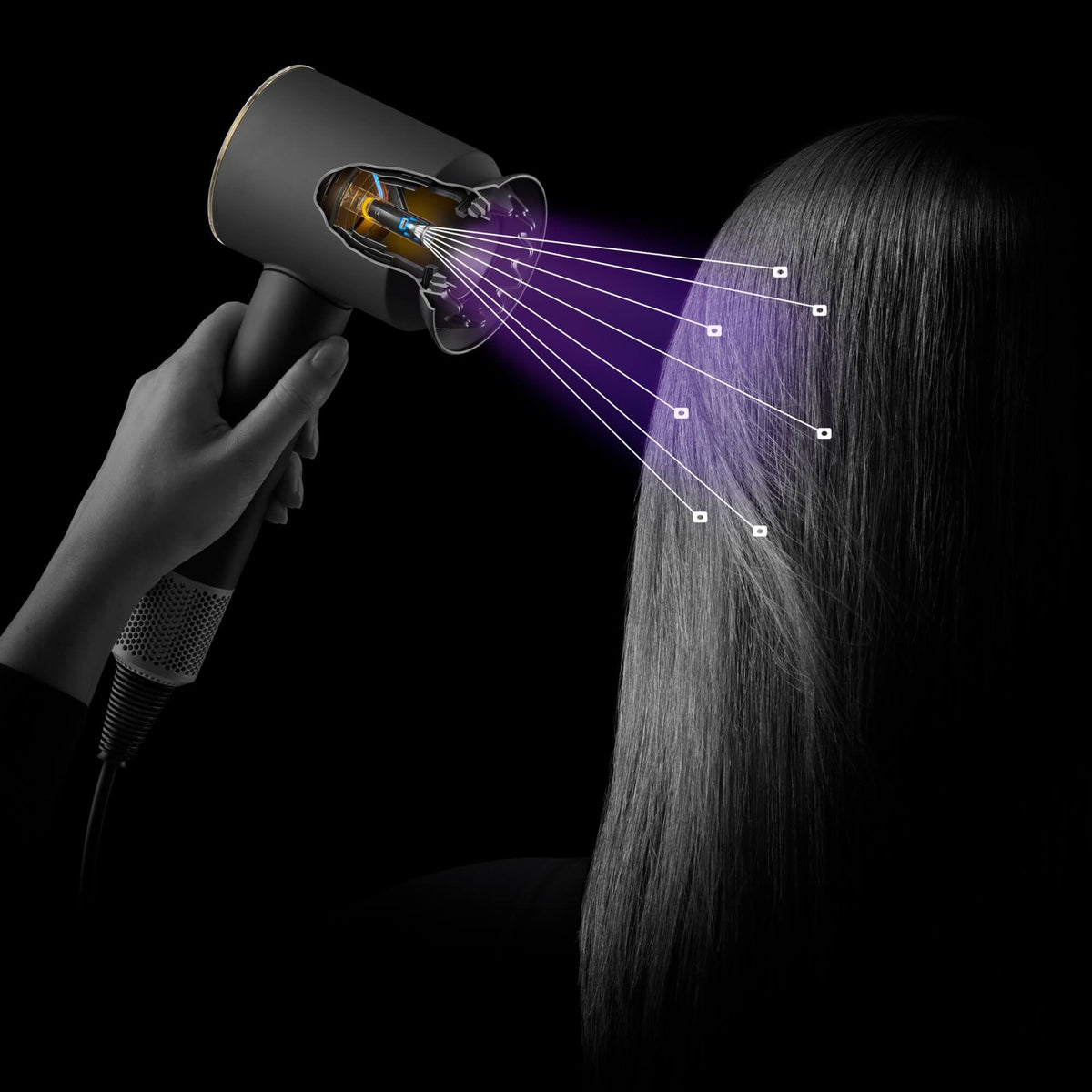 Dyson Supersonic Nural™ Hair Dryer, Straight-Wavy, Ceramic Pink and Rose Gold - HD16