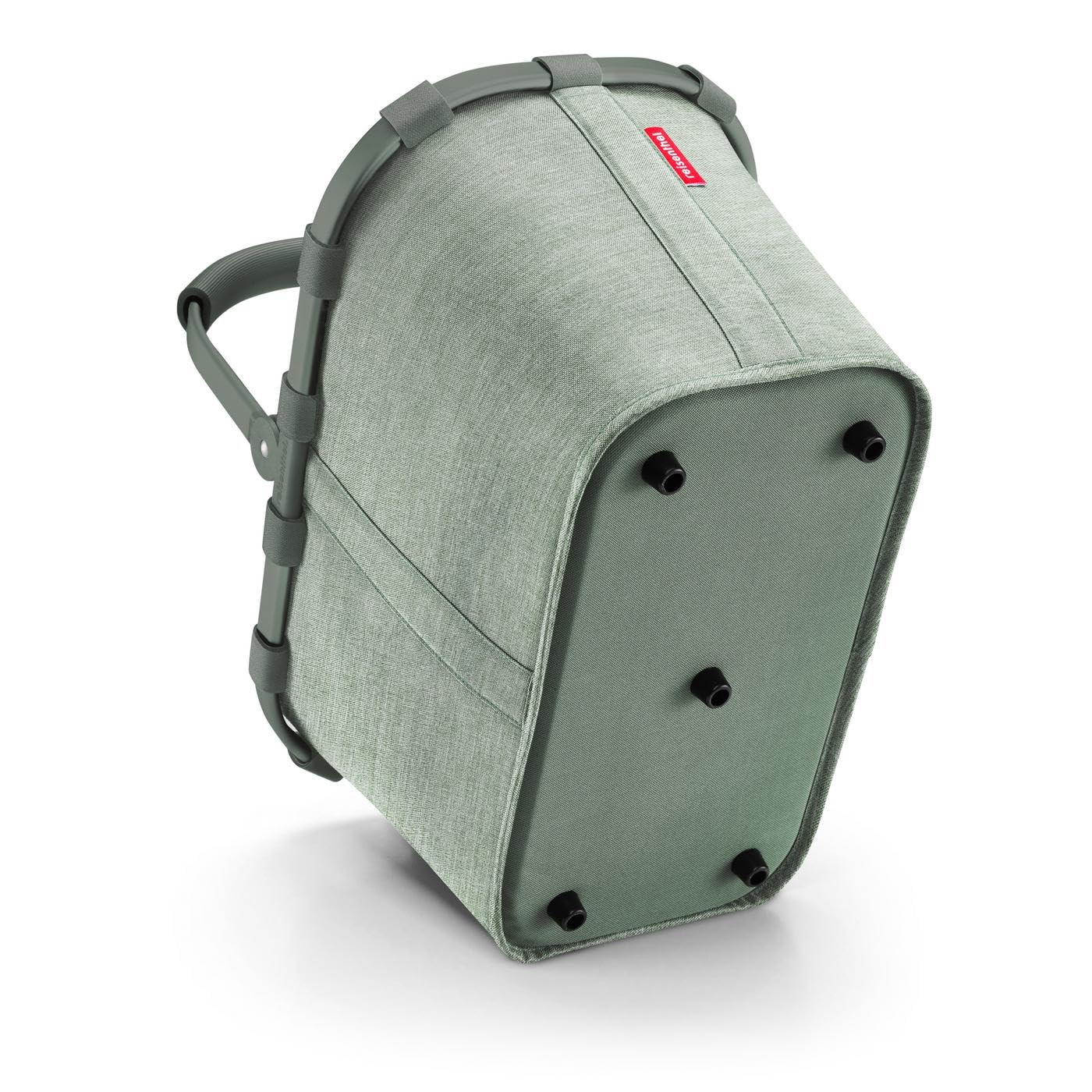 Reisenthel carrybag frame twist sage – Stable shopping basket with lots of storage space and practical inner pocket – Elegant and water-repellent design - BK5049