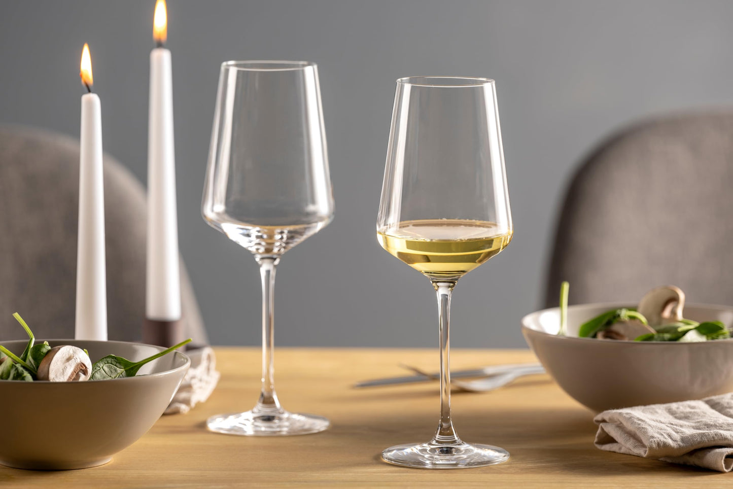 LEONARDO HOME Riesling glasses PUCCINI (set of 6) • Scratch-resistant wine glasses (400 ml) • Dishwasher safe & durable • Timeless glasses for white wine • Modern design • Riesling glass Puccini • 069540