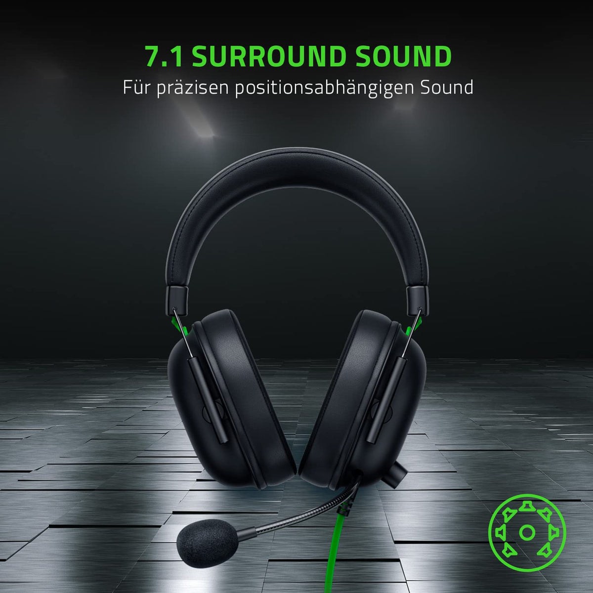 Razer BlackShark V2 X USB - Wired Esports Headset (Triforce 50mm Drivers, Noise Cancellation, 240g Ultra-Lightweight Design, Memory Foam Cushions, 7.1 Surround Sound) Black - RZ04-04570100-R3M1